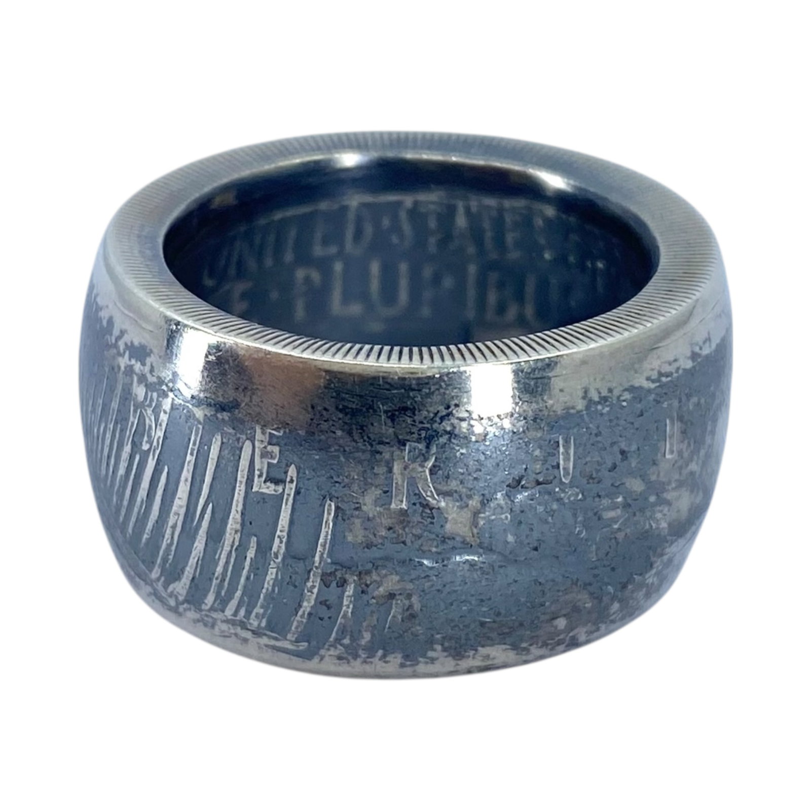 Silver US One Dollar Coin Ring 23g sz 9.5: Silver US One Dollar Coin Ring 23g sz 9.5