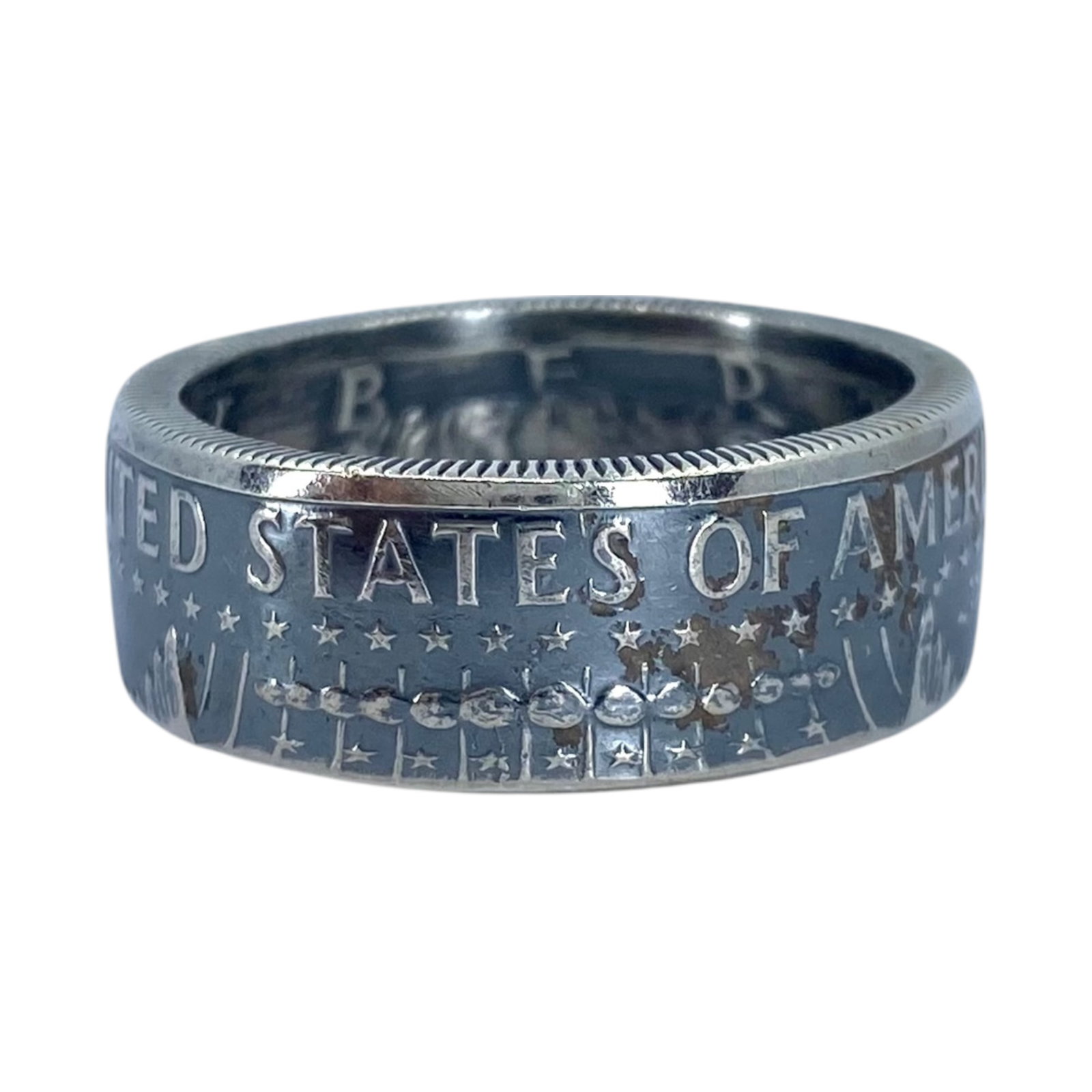 Silver Half Dollar Ring 10g sz 11.5 (1 of 4)