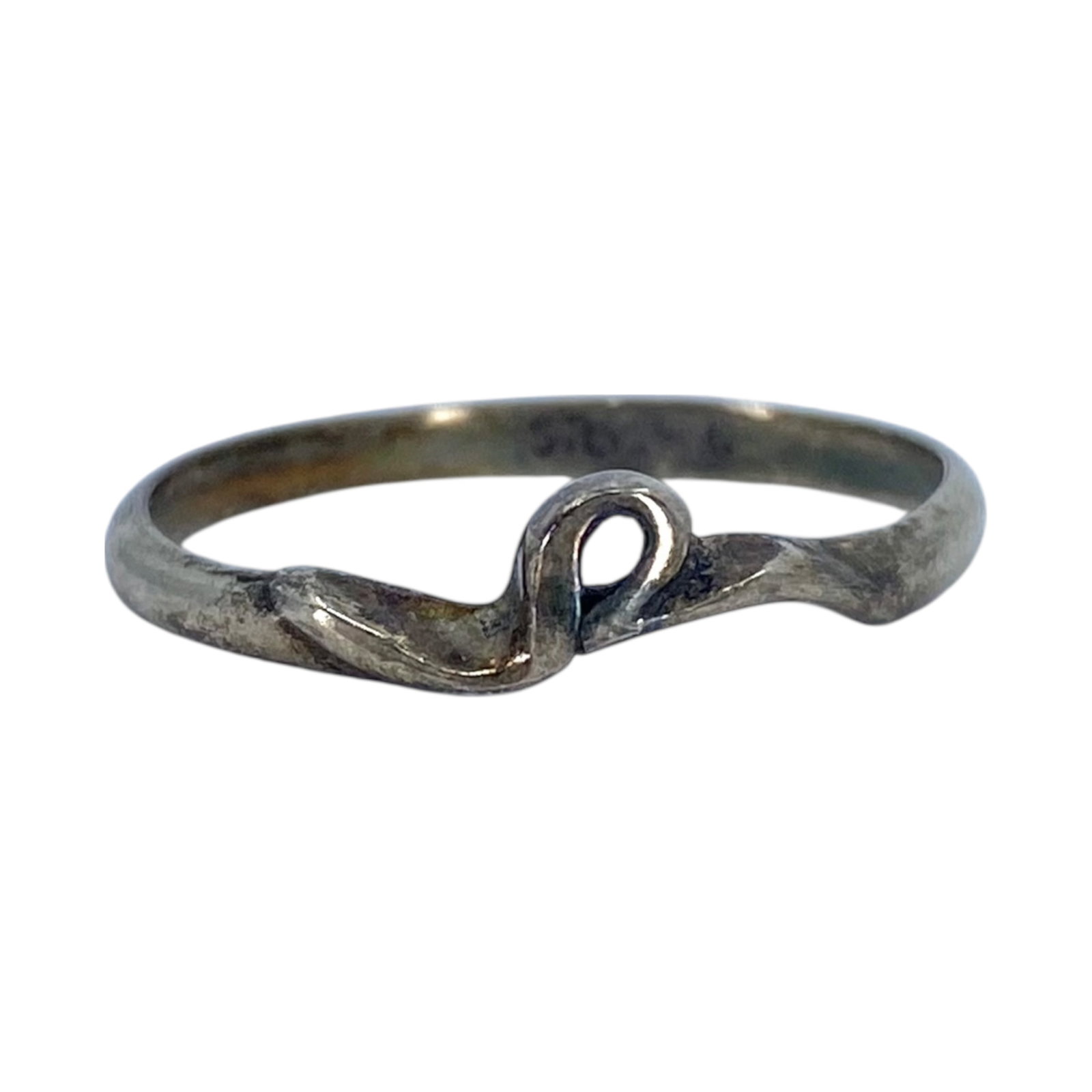 Sterling Dainty Wave Ring 1.2g sz 7 (1 of 5)