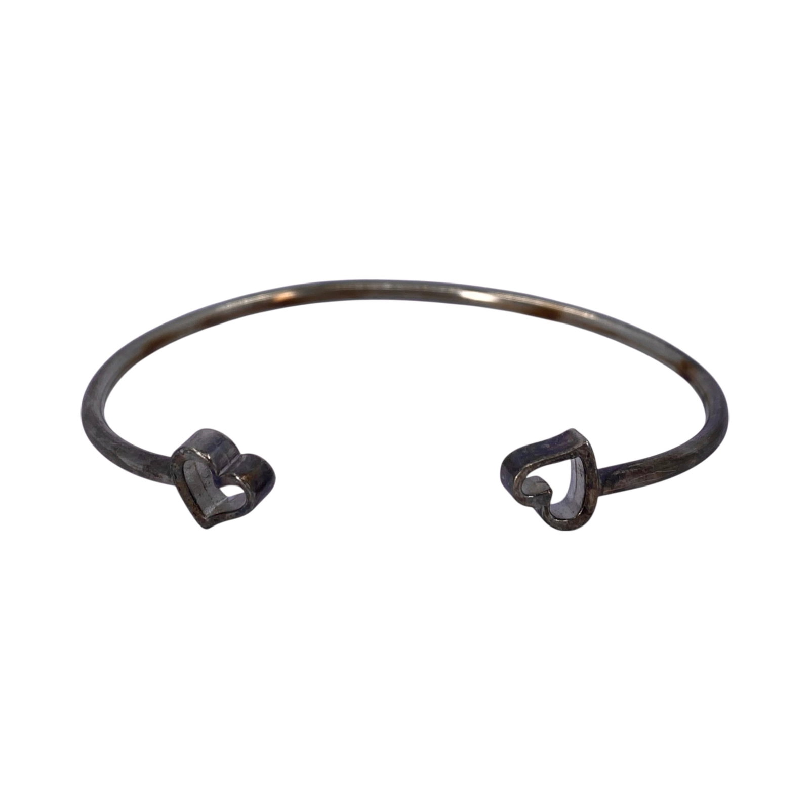 Sterling Alex and Ani Heart Bangle 7g: Sterling Alex and Ani Heart Detail Bangle 7g 7.25in Engraved Alex and Ani 925