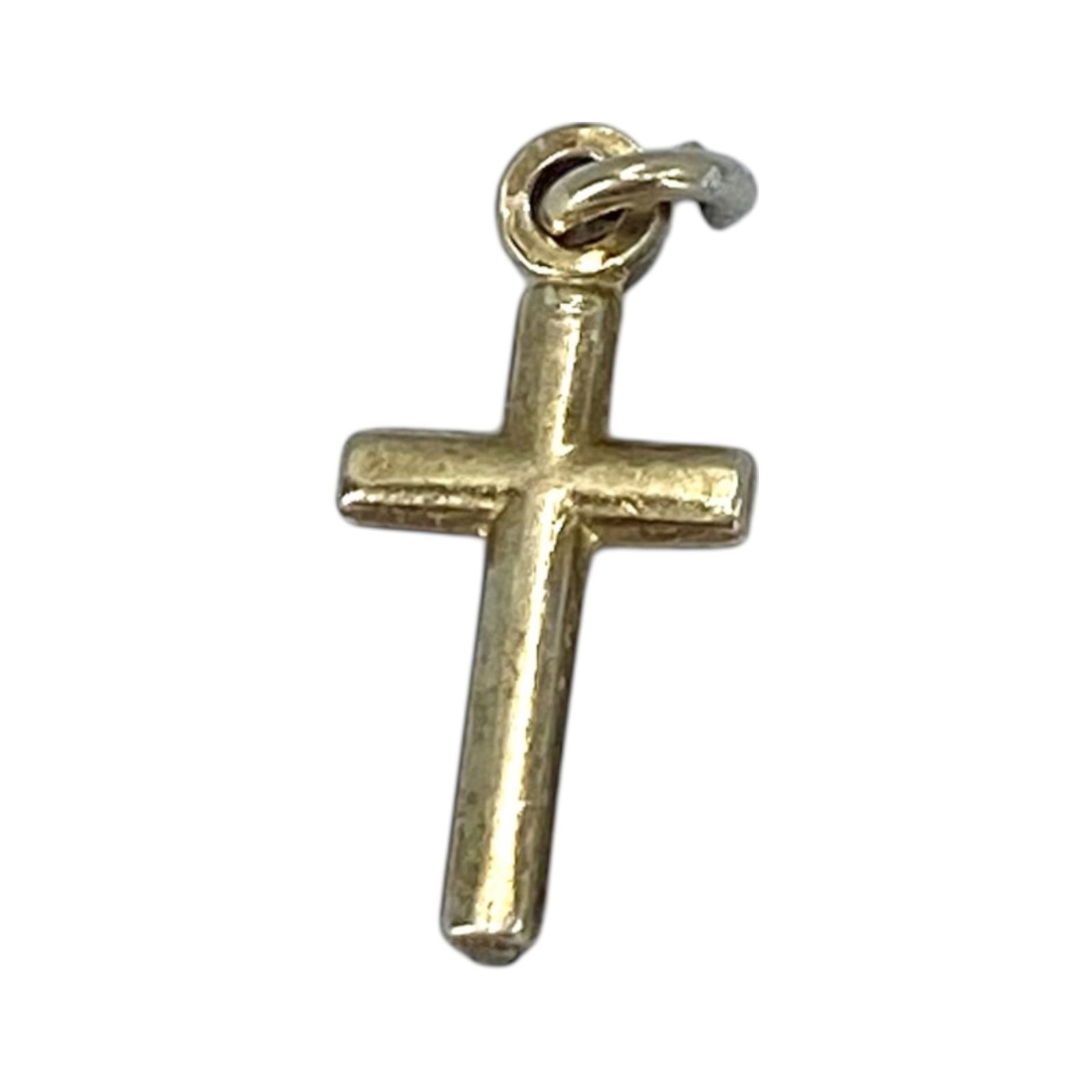 Gold Over Sterling Miniature Cross Charm .5g (1 of 3)