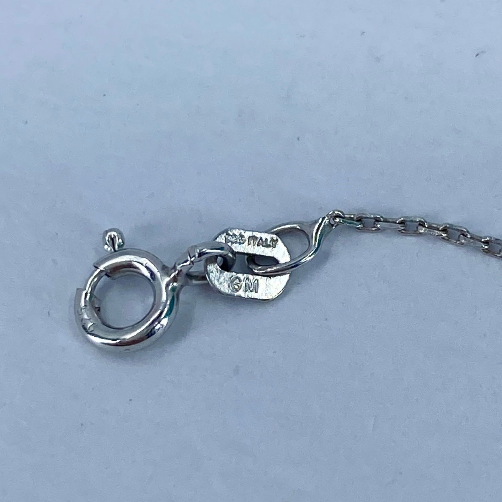 Signed Sterling Squared Cable Chain 1.3g - 3