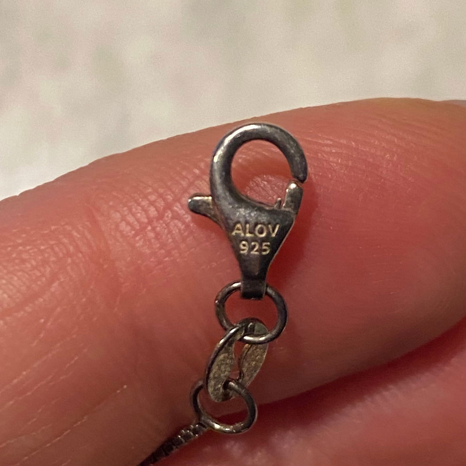 Signed Sterling Box Chain 2.3g - 5