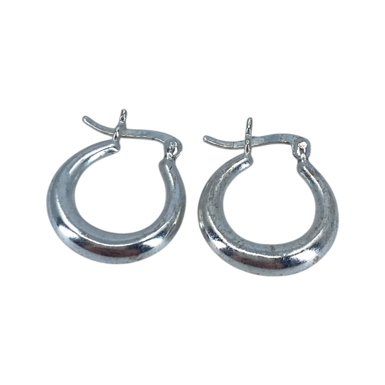 Signed Sterling Hollow Hoop Earrings 2.4g: Signed Sterling Hollow Hoop Earrings 2.4g Engraved 925 IA