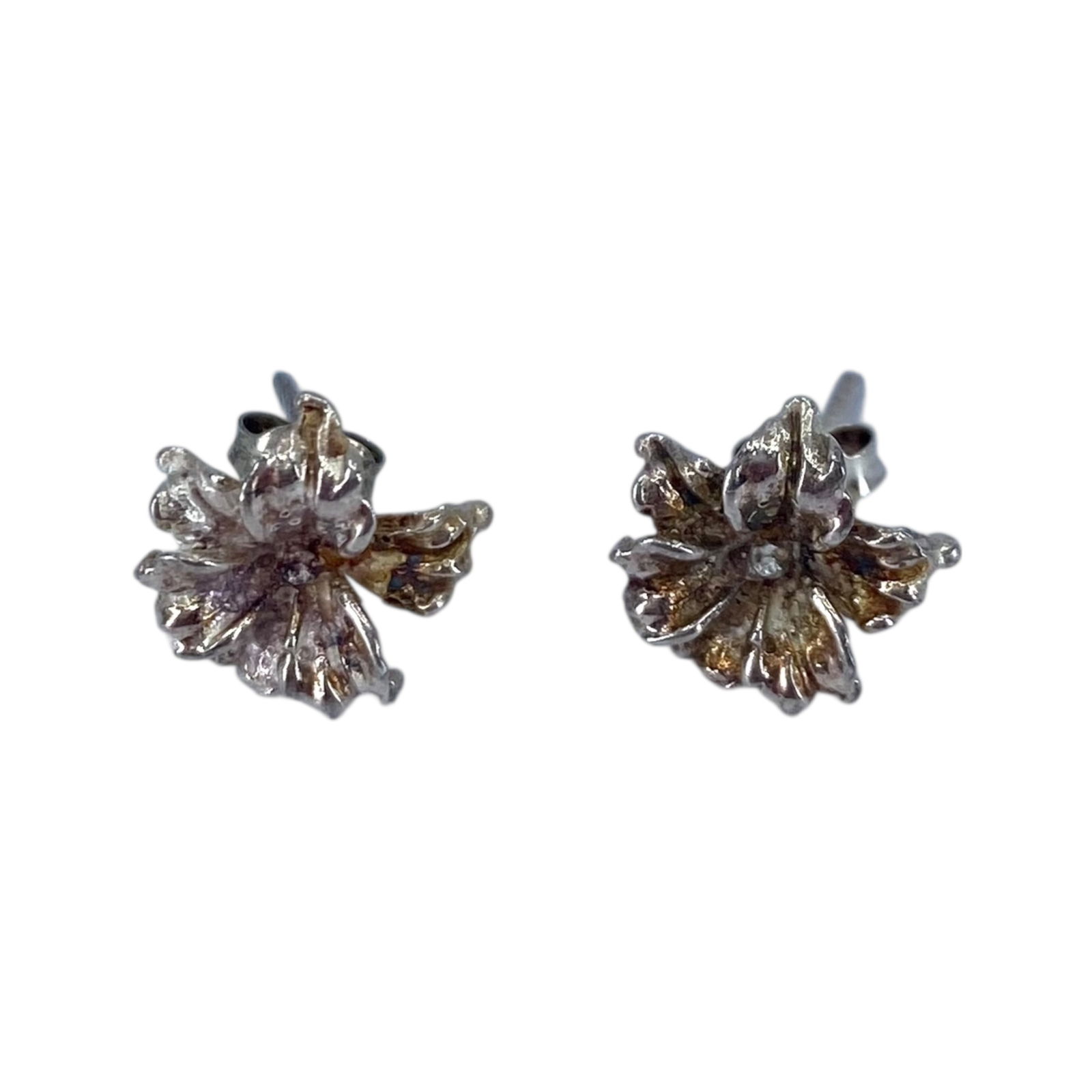 Sterling Flower Stud Earrings 2.3g (1 of 3)