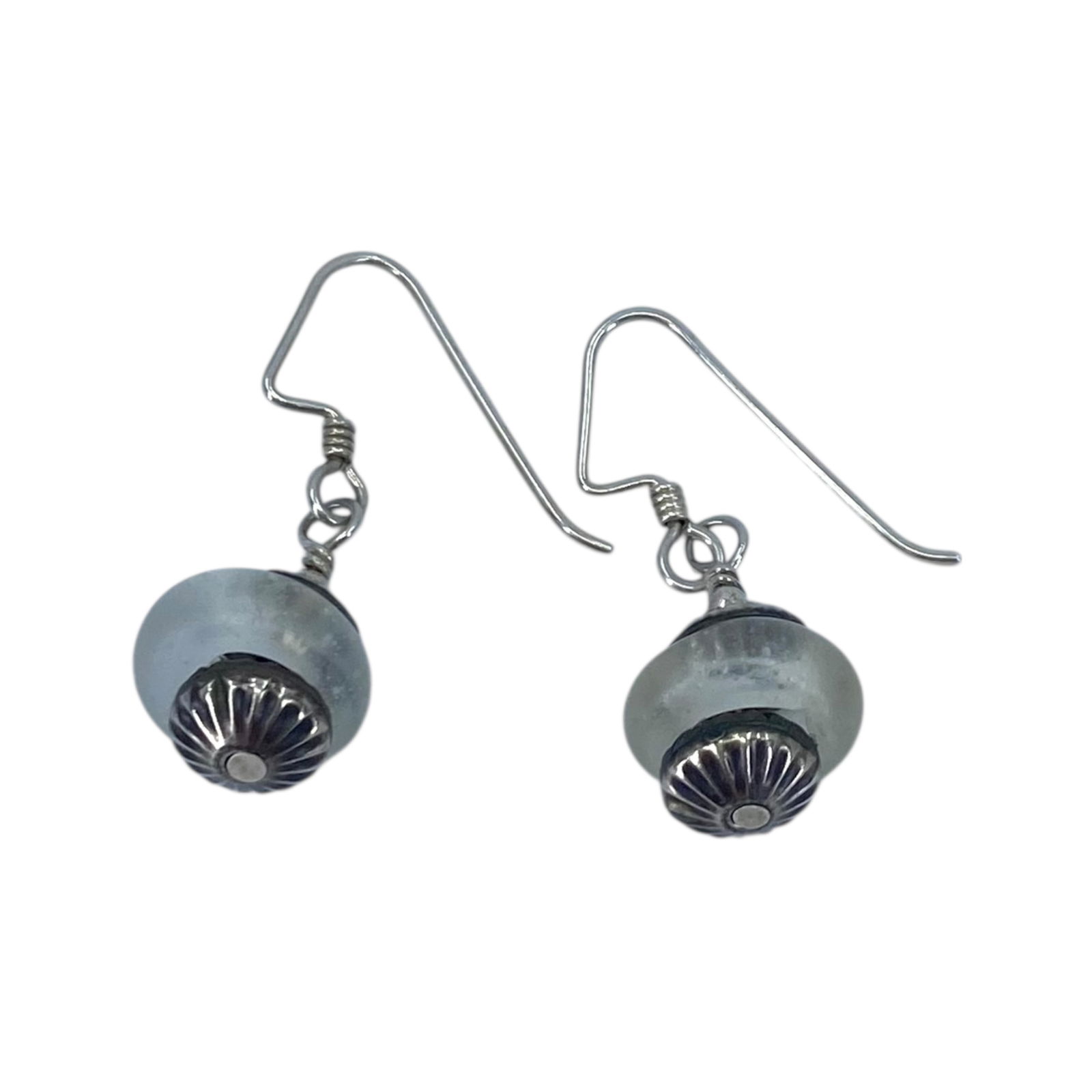 Sterling Glass Stacked Bead Earrings 4g (1 of 3)