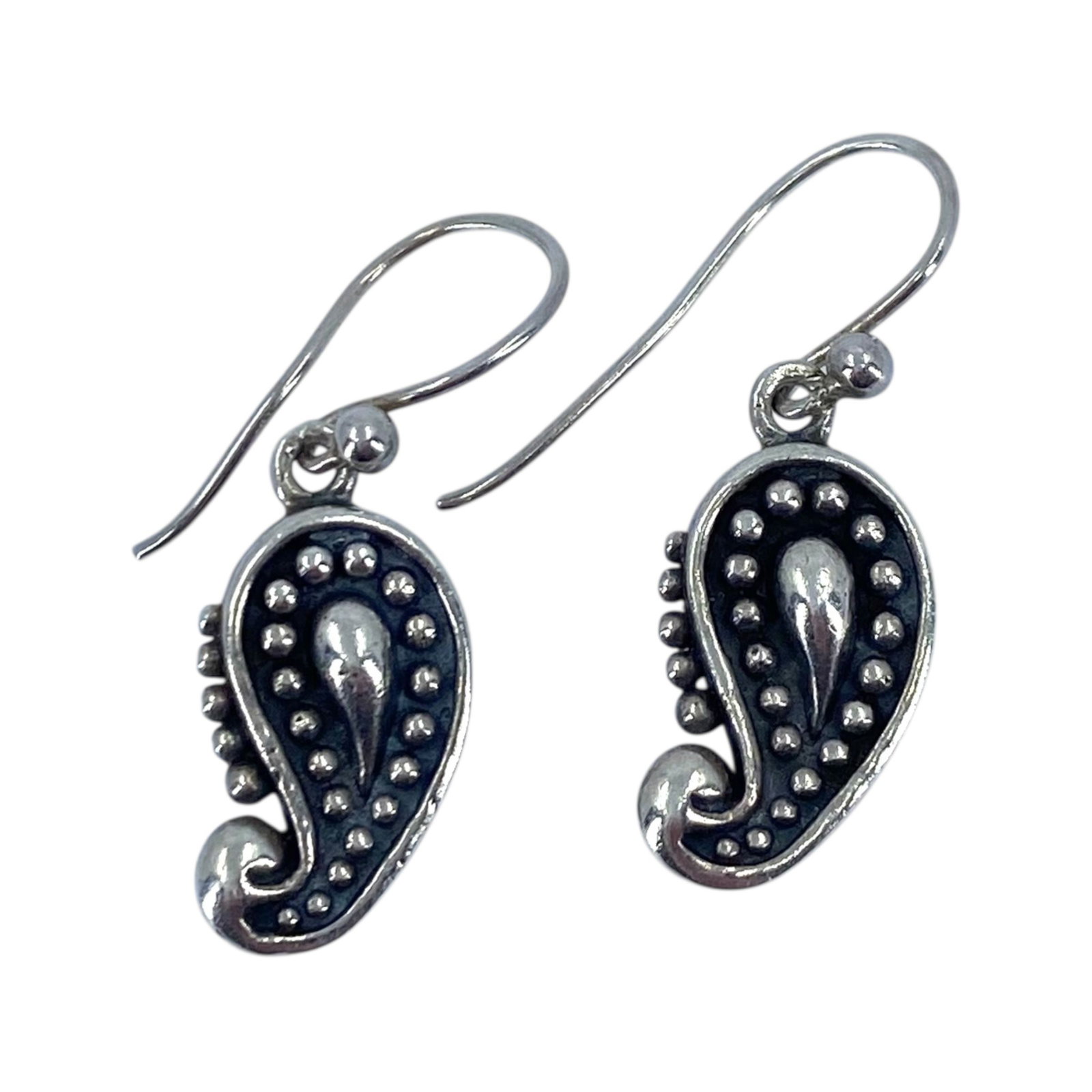 Sterling Paisley Dangle Earrings 6g (1 of 4)
