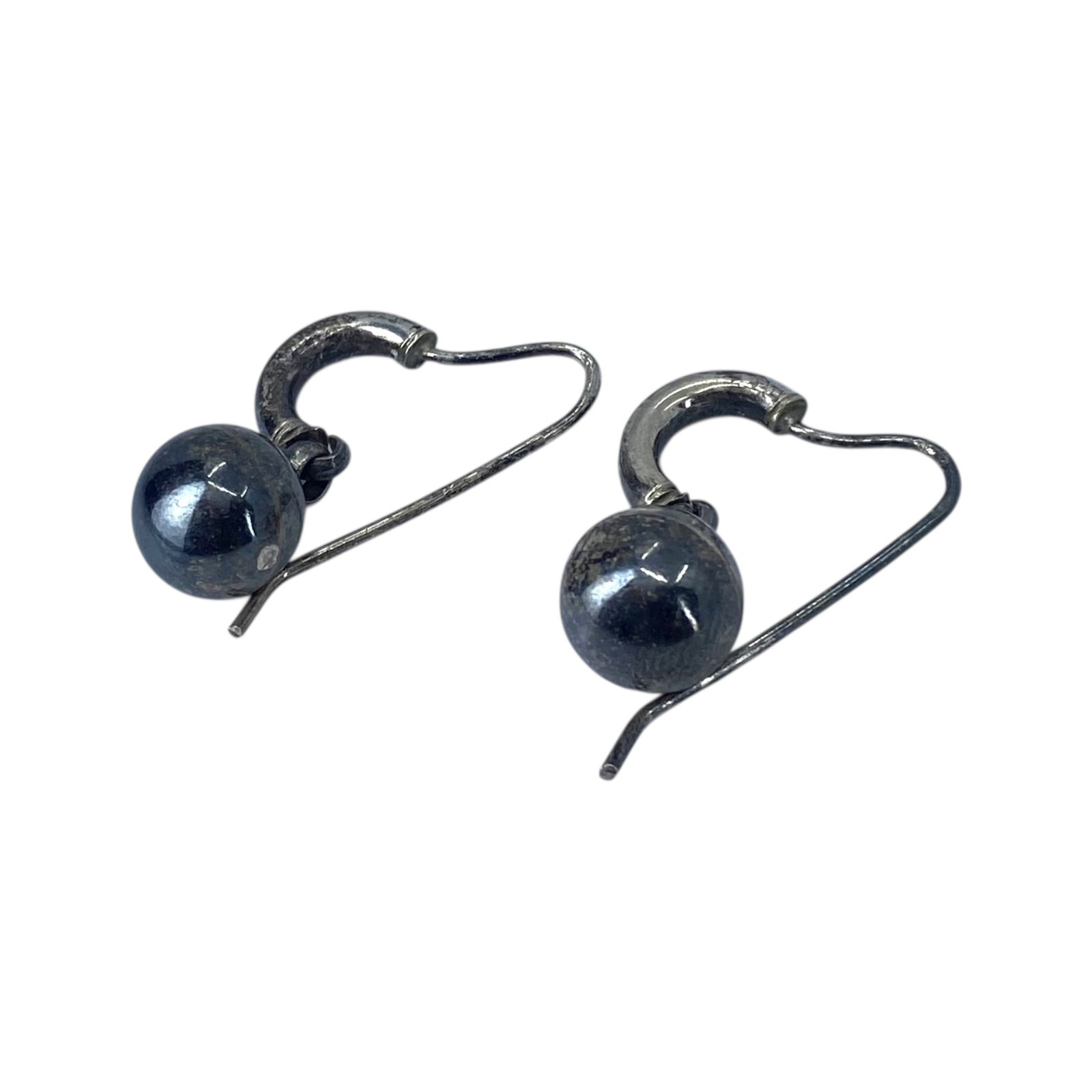 Sterling Dangle Ball Earrings 4.1g (1 of 3)