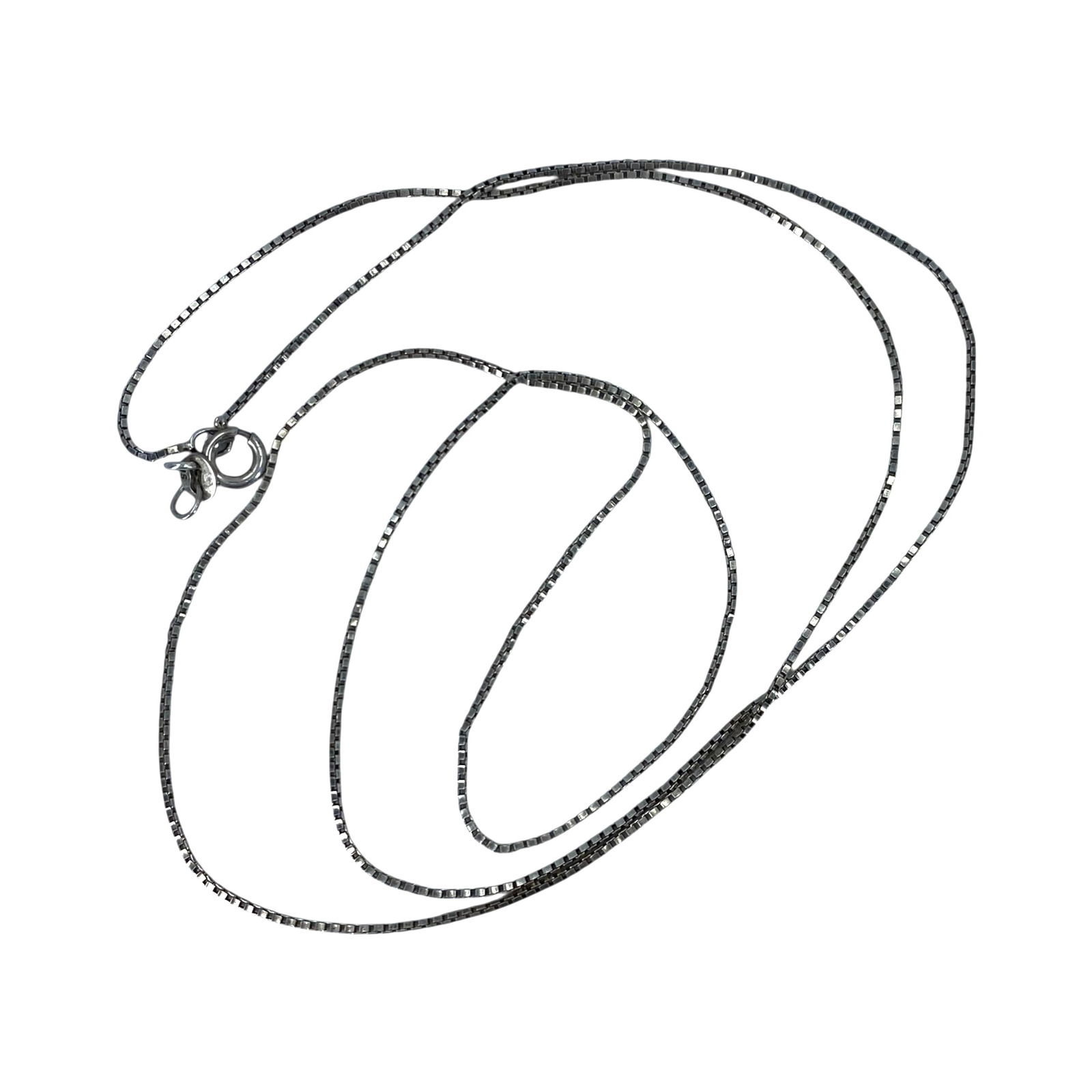 Sterling 25.5in Box Chain 3.1g: Sterling 25.5in Box Chain 3.1g Engraved SI Italy 925