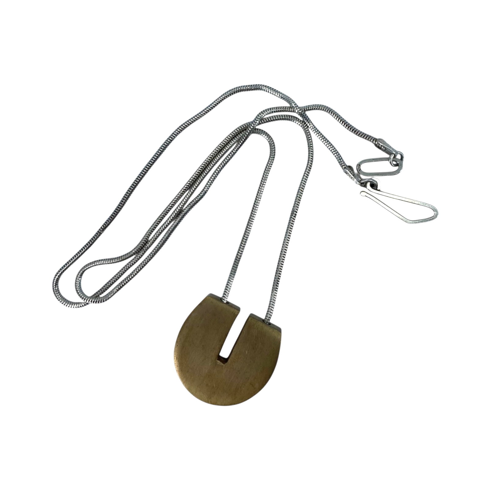 Betsy and Iya Sterling Bronze Ayni 18in Snake Chain Necklace 13.3g (1 of 4)