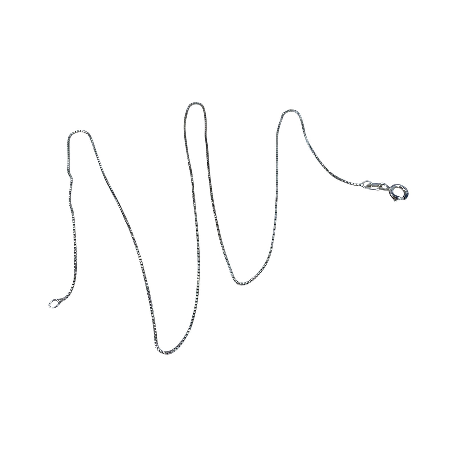 Signed 18in Box Chain 2.1g: Signed 18in Box Chain 2.1g Engraved QGI Italy 925