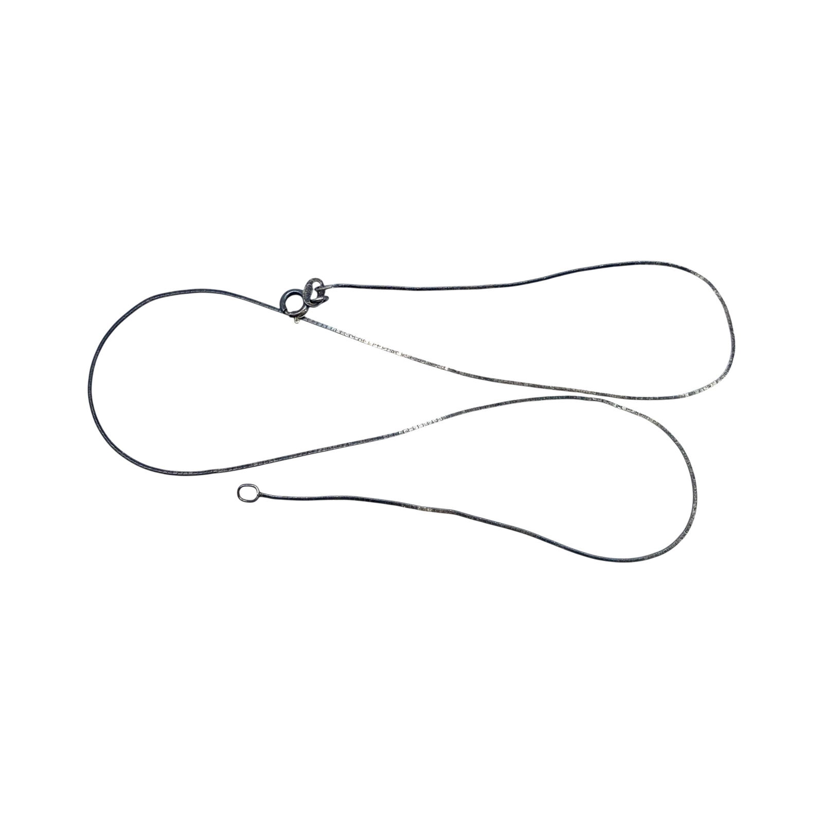 Sterling 16in Snake Style Box Chain 2g: Sterling 16in Snake Style Box Chain 2g Engraved 925