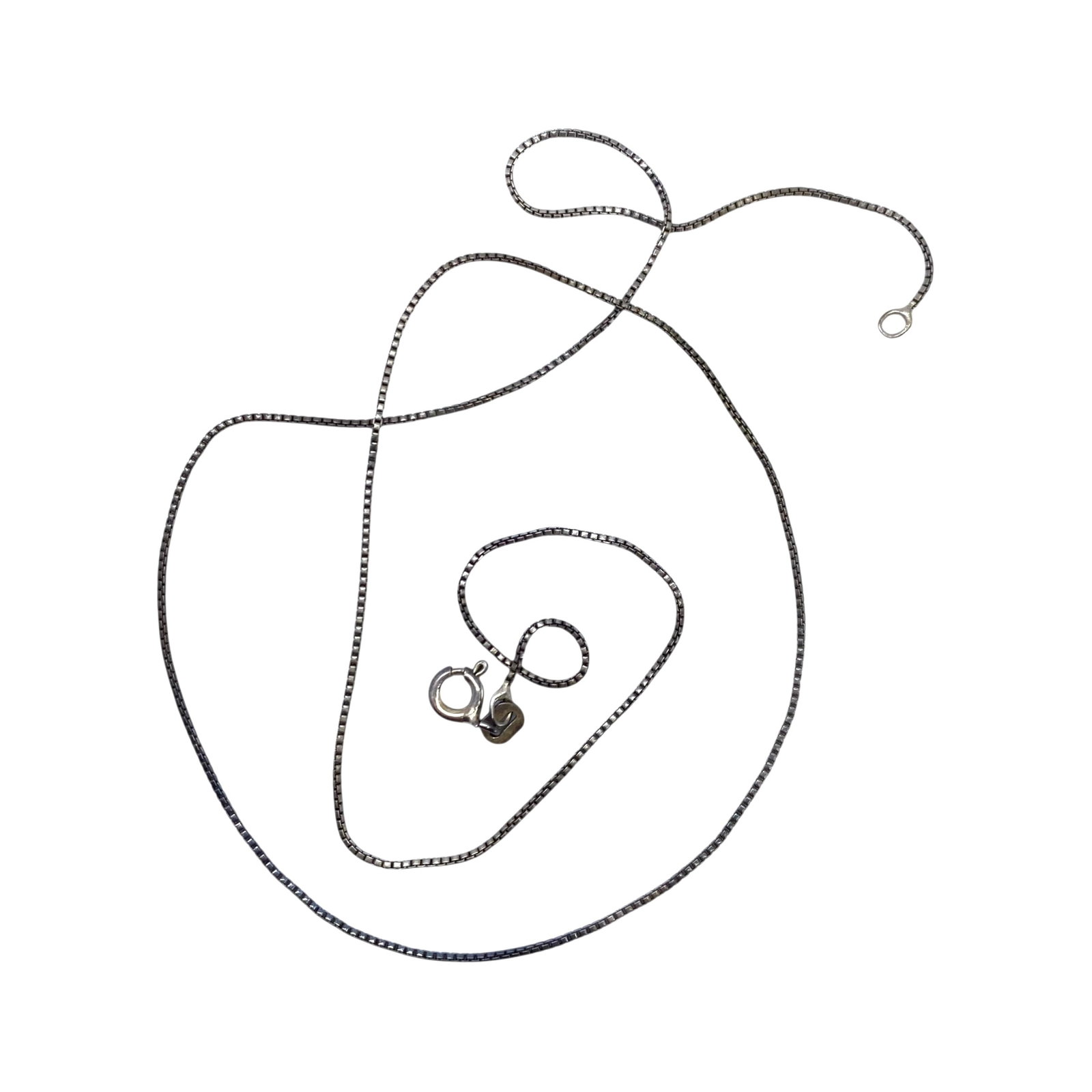 Sterling 18in Box Chain 2g: Sterling 18in Box Chain 2g Engraved FAS 925 Italy