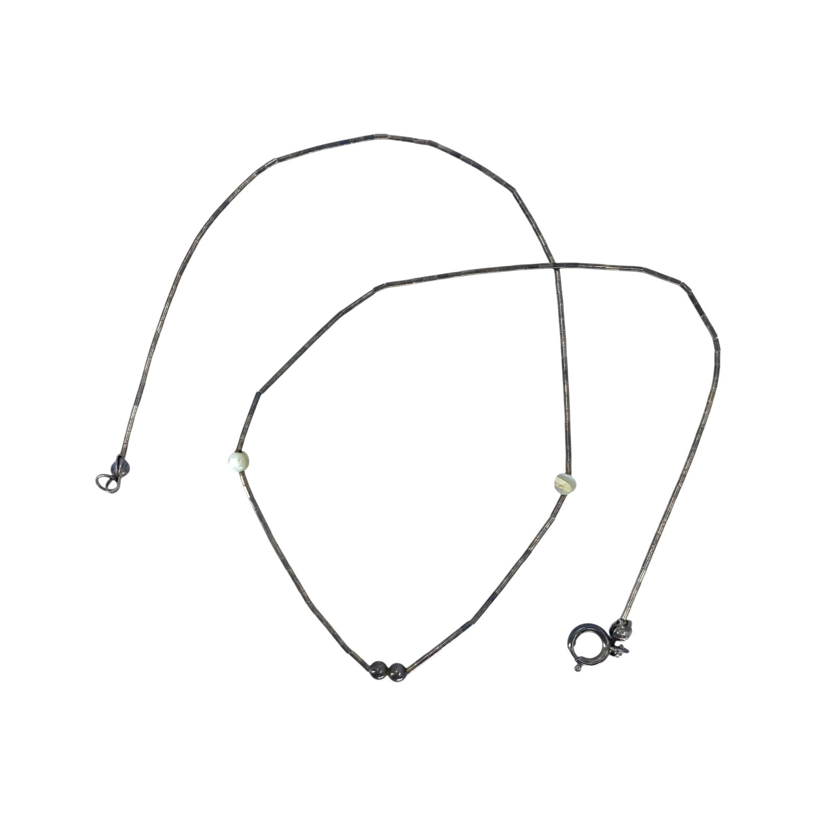 Sterling 16.5 Multi Bead Necklace 3g (1 of 4)