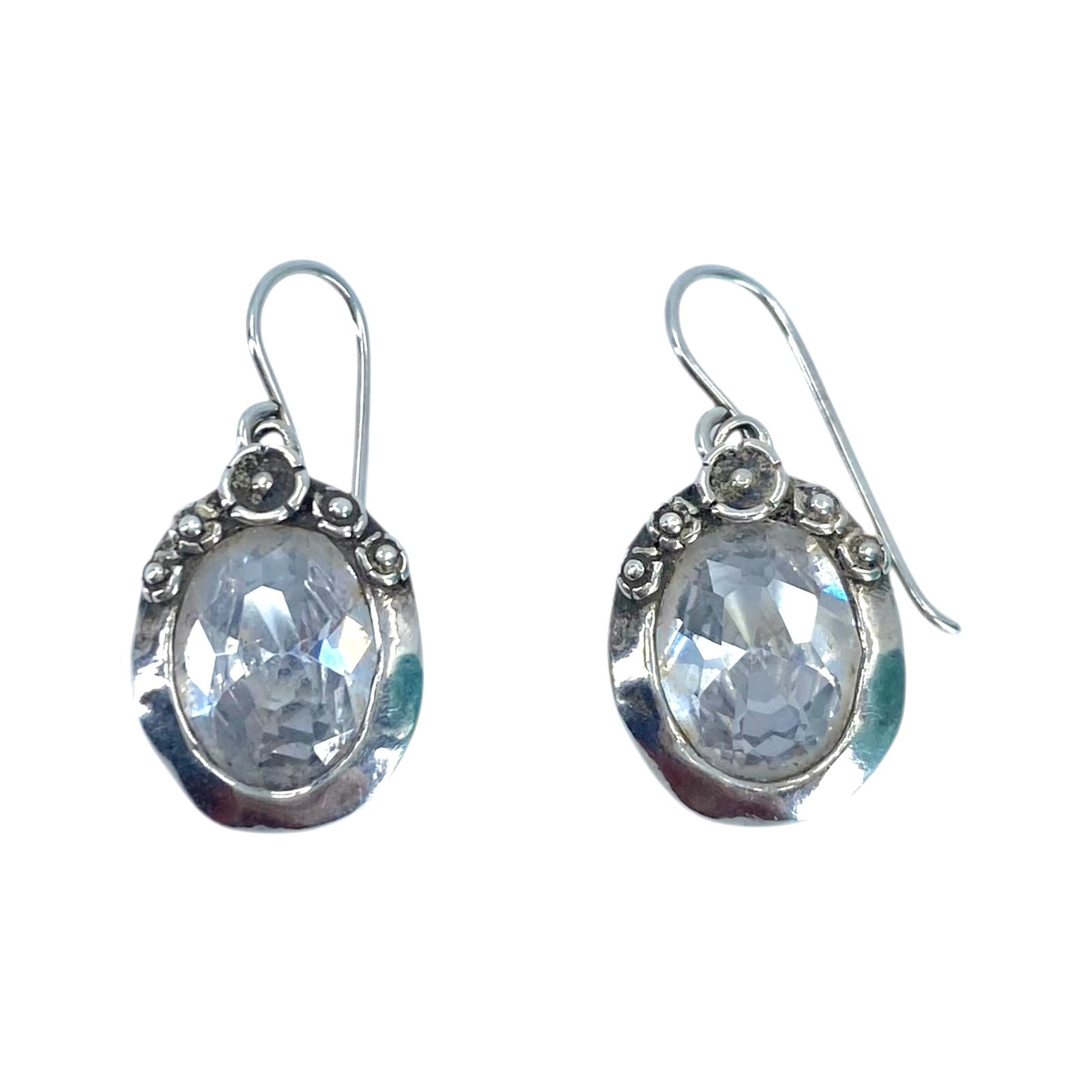 Didae Israel Sterling CZ Dangle Earrings 9g (1 of 5)