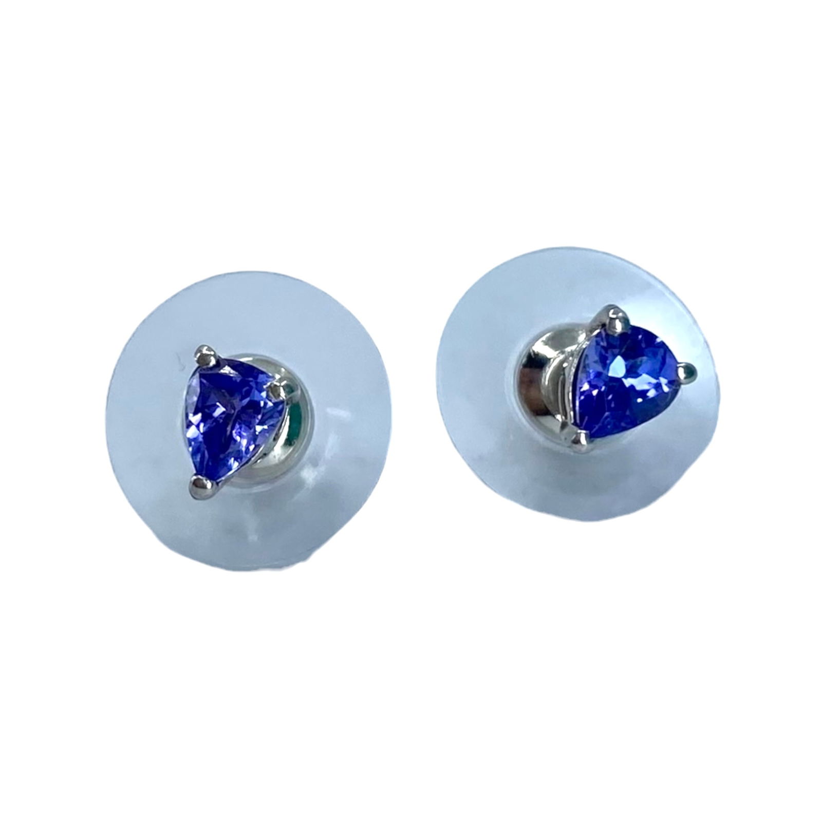 Sterling Teardrop Tanzanite Stud Earrings 1.1g (1 of 5)