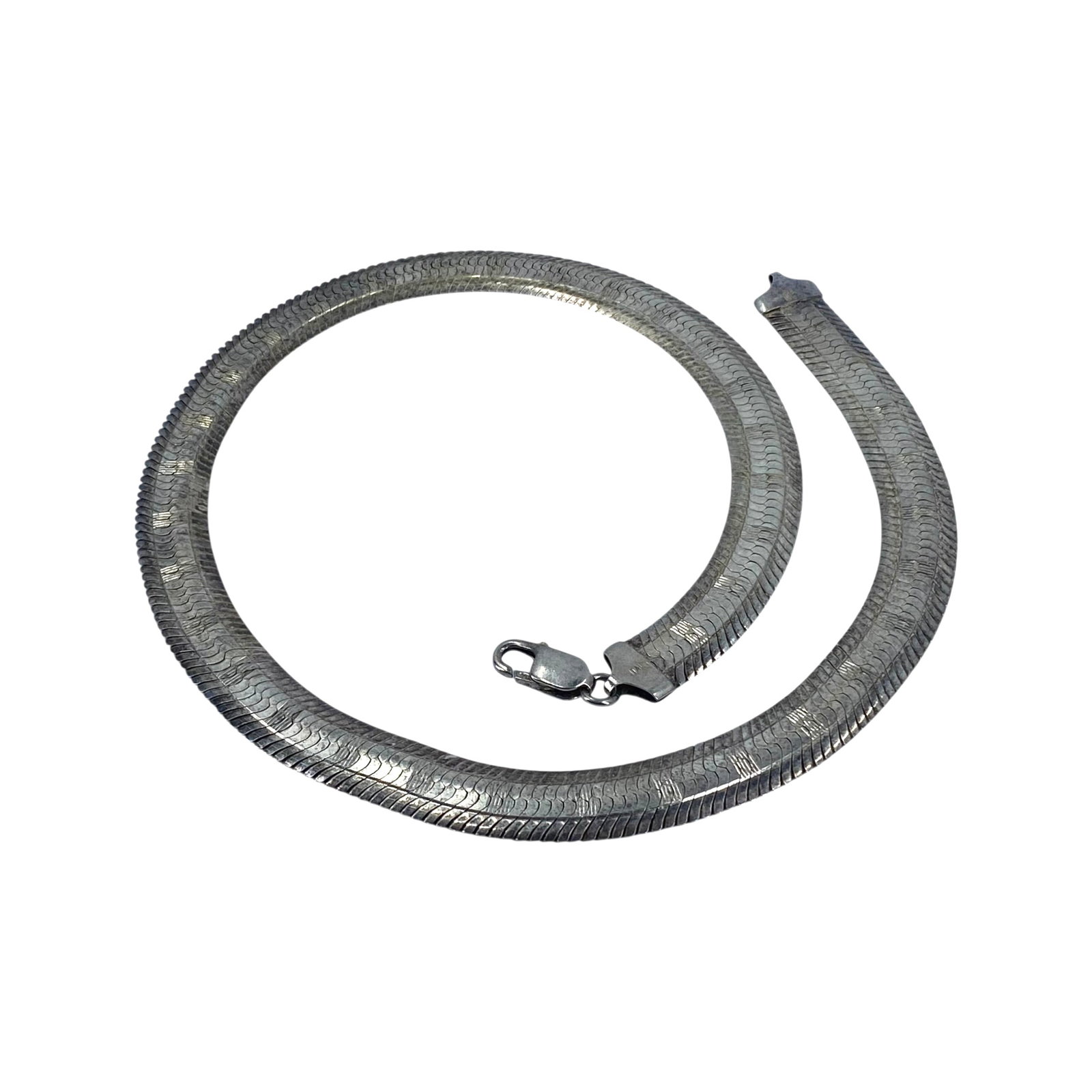 Milor Italian Sterling 18in Herringbone Chain 39.1g: Milor Italian Sterling 18in Herringbone Chain 39.1g Engraved 925 Italy Milor