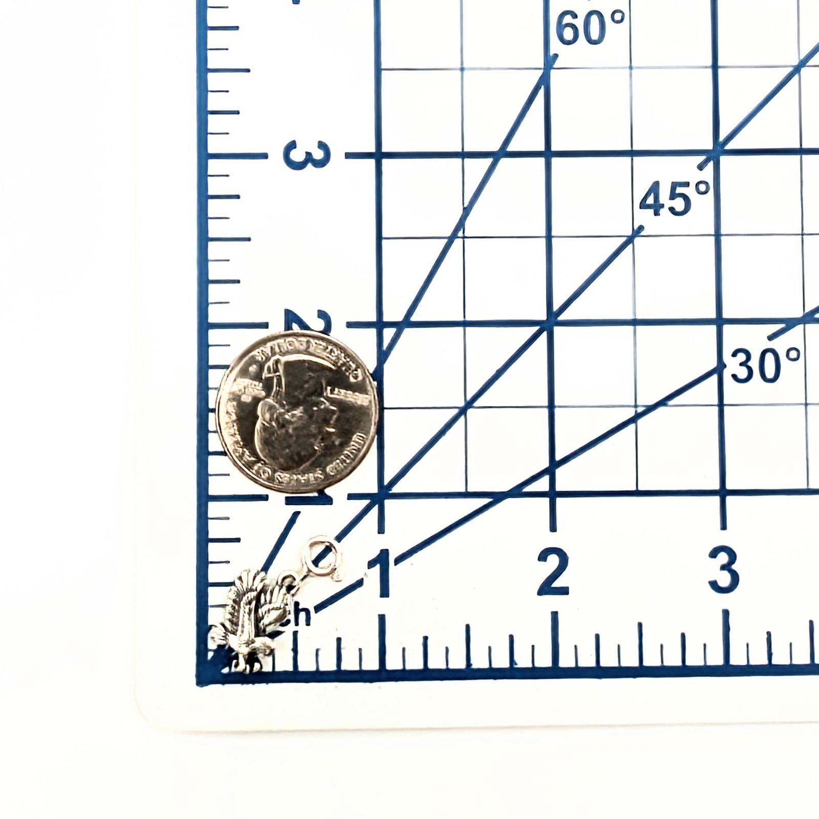 Native Made Sterling Silver Flying Eagle Charm - 3