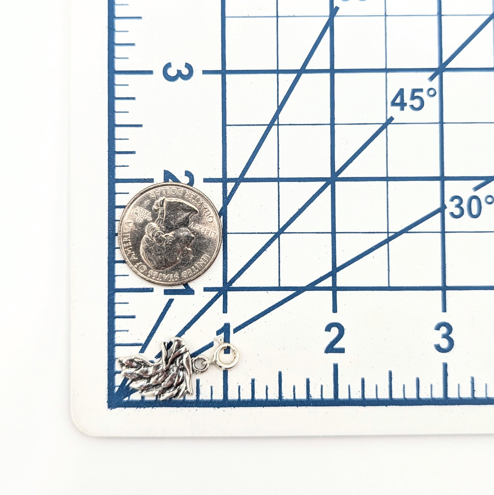 Native Made Sterling Eagle Head Charm - 3