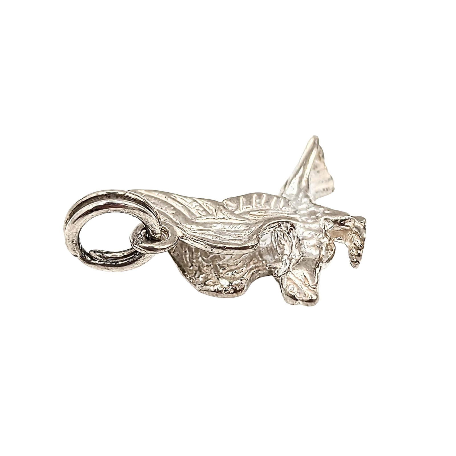 Native Made Sterling Silver Flying Eagle Charm - 3