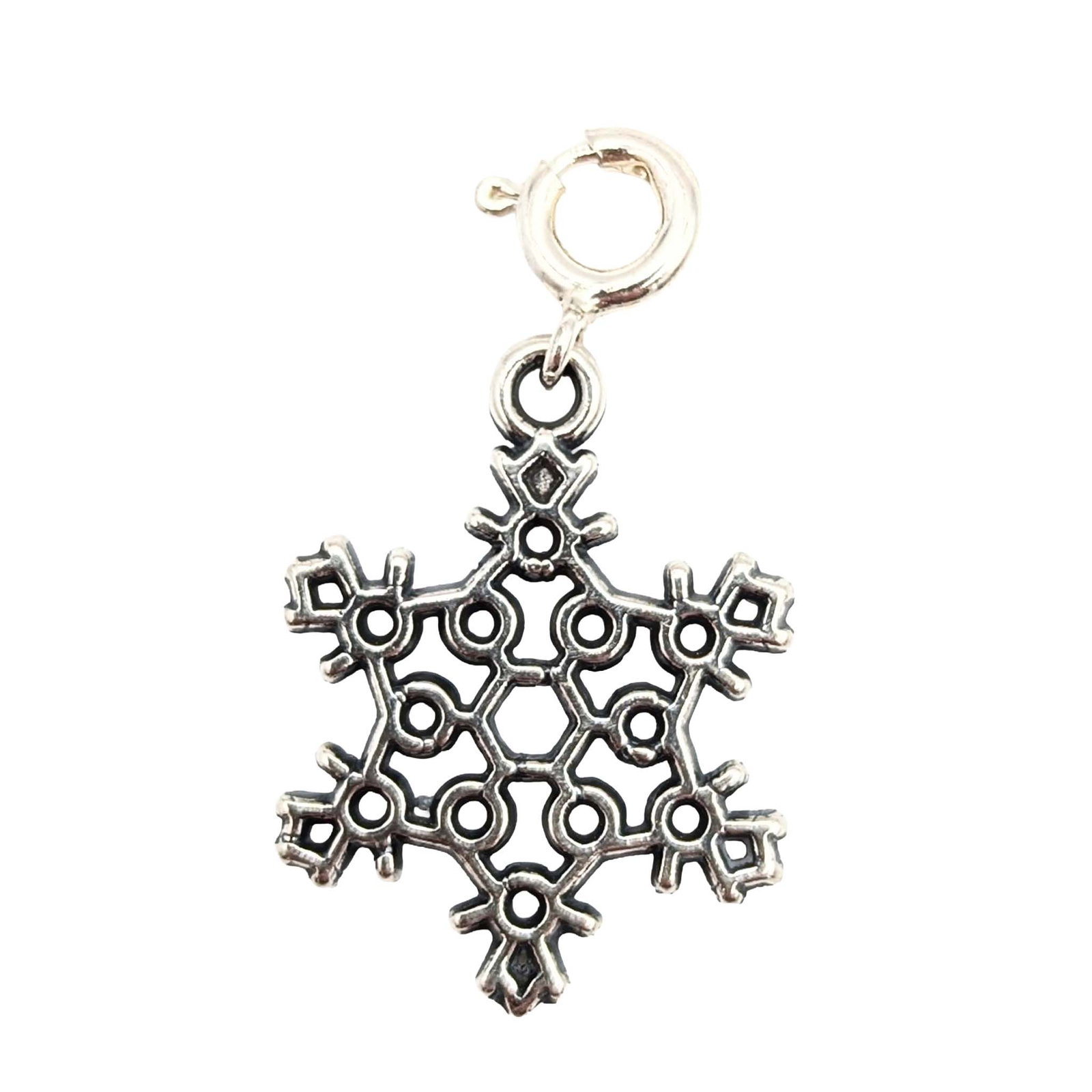 Native Made Sterling Silver Snowflake Charm (1 of 3)