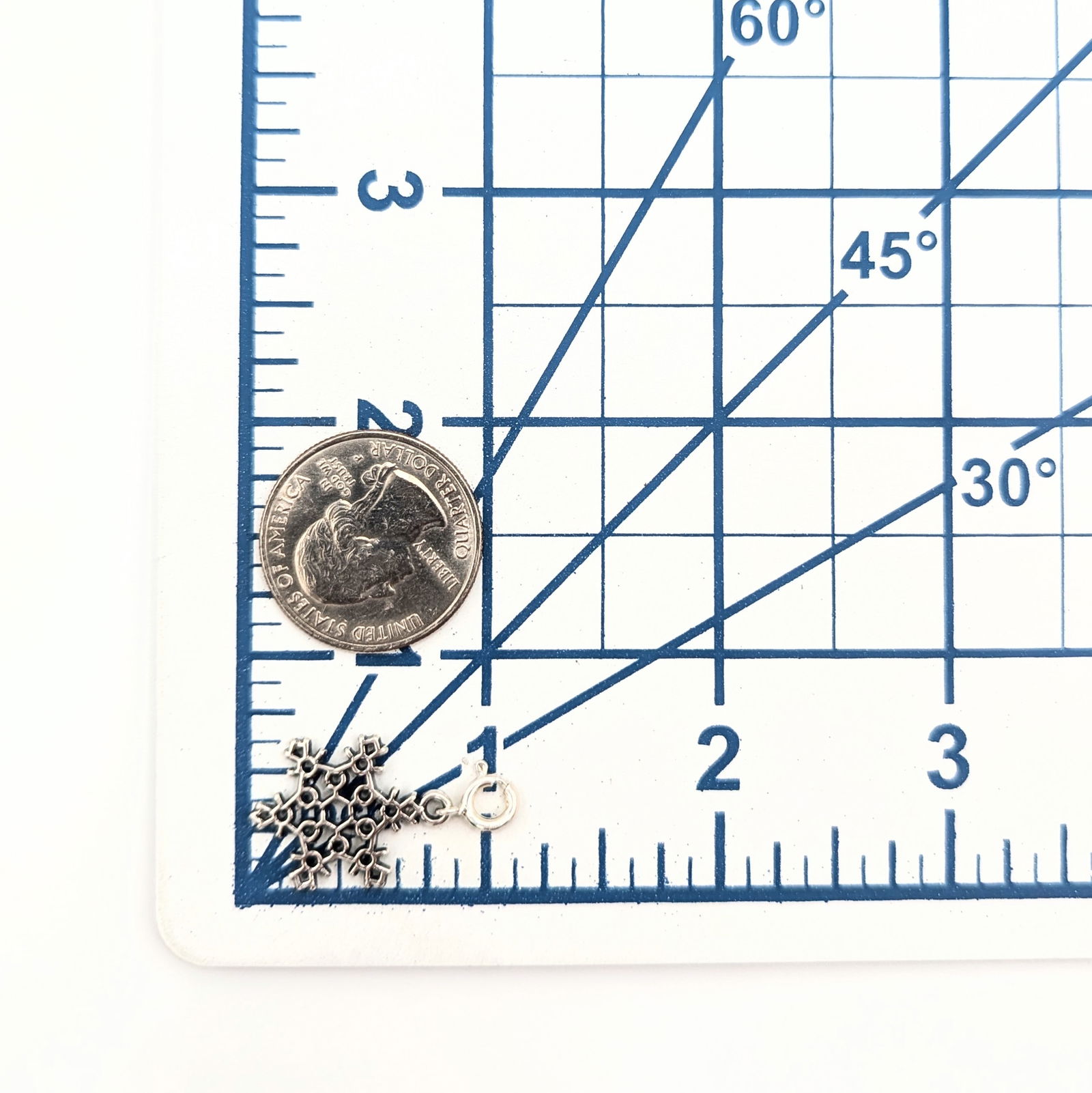 Native Made Sterling Silver Snowflake Charm - 3