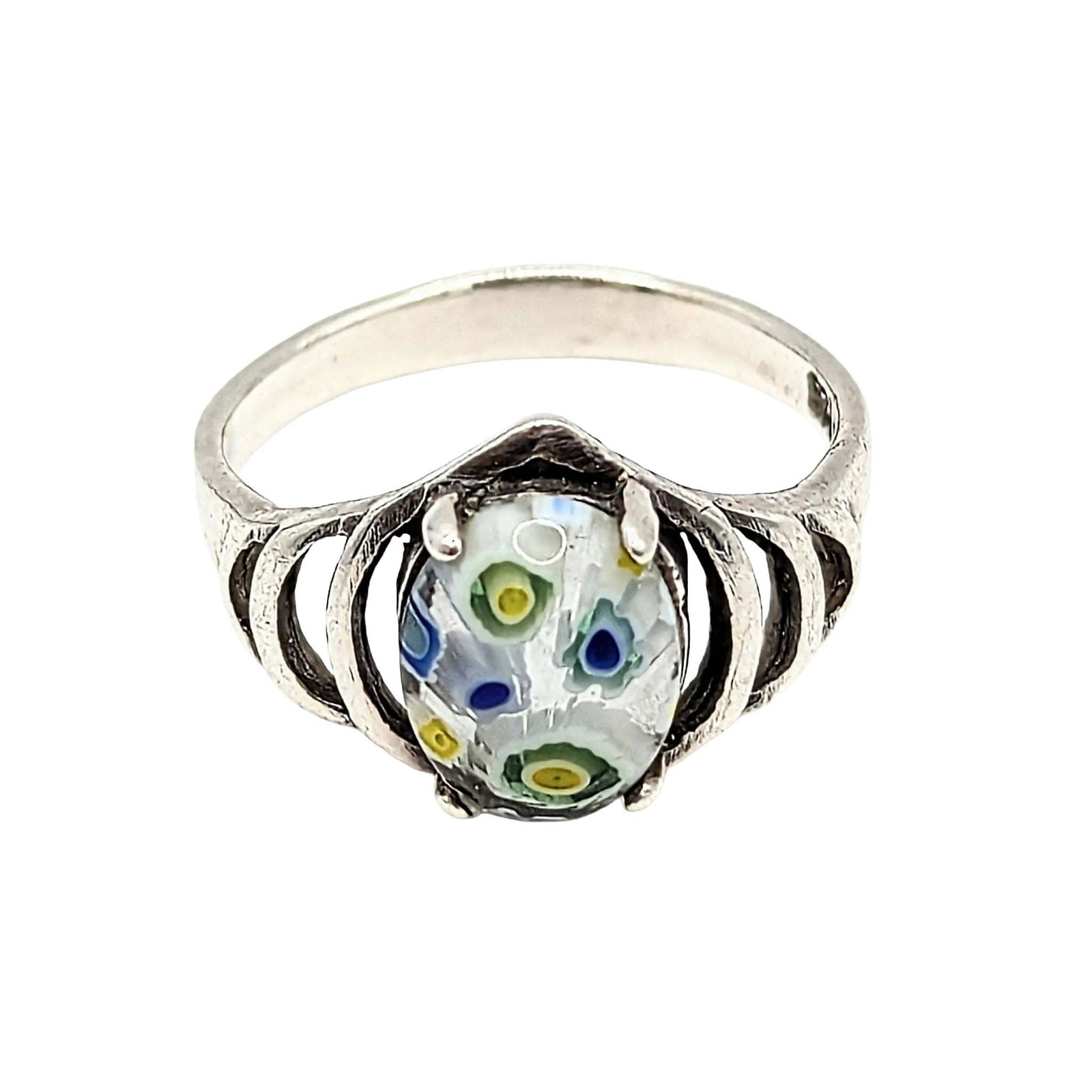 Sterling Silver Art Glass Ring (1 of 4)