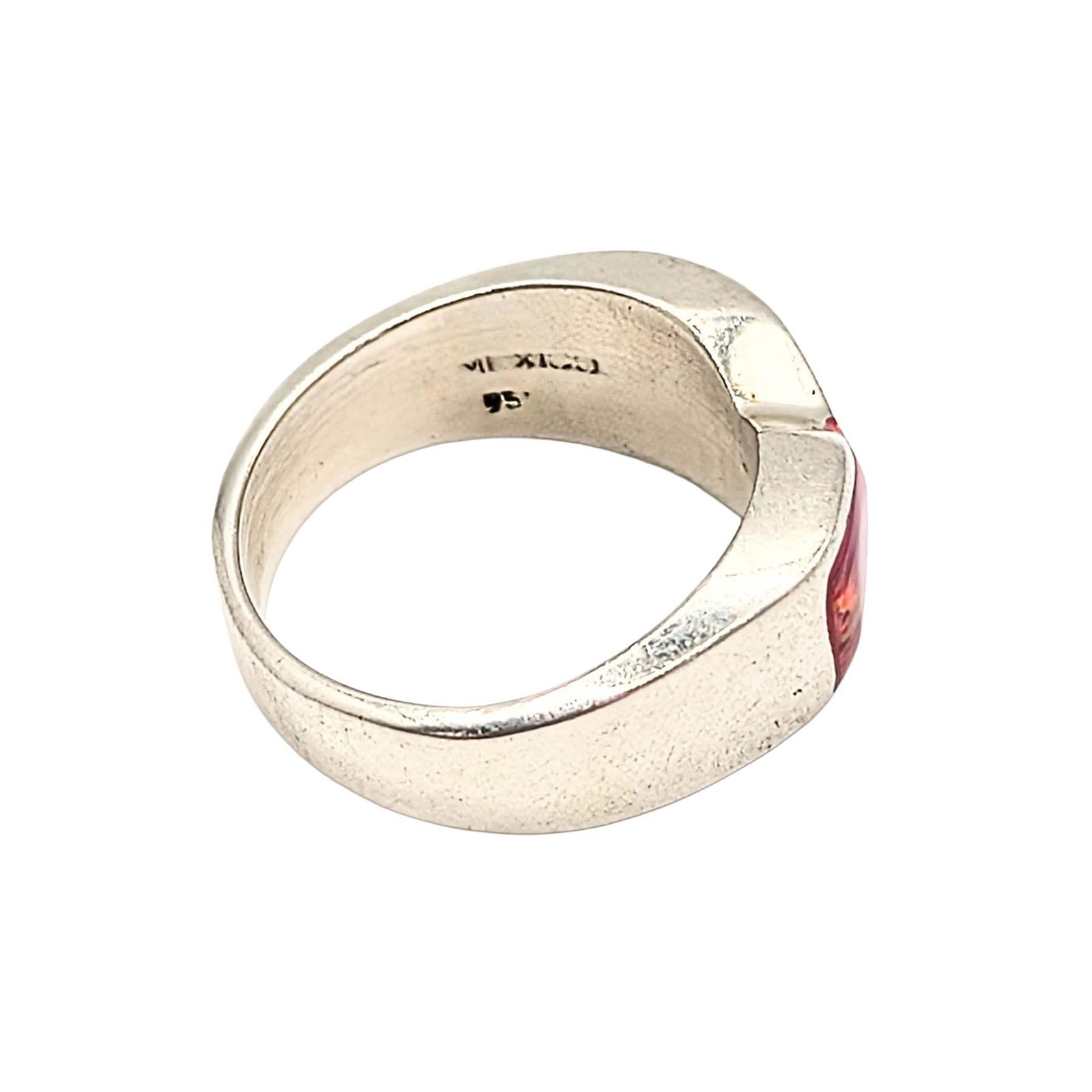 Sterling Silver Fire Opal Bow Ring - 2