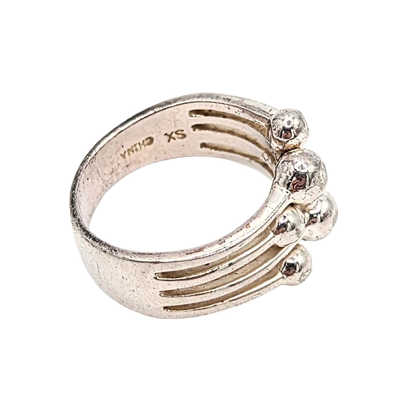 Sterling Silver Dot Design Ring - 2