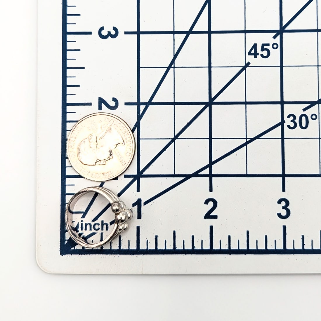 Sterling Silver Dot Design Ring - 4