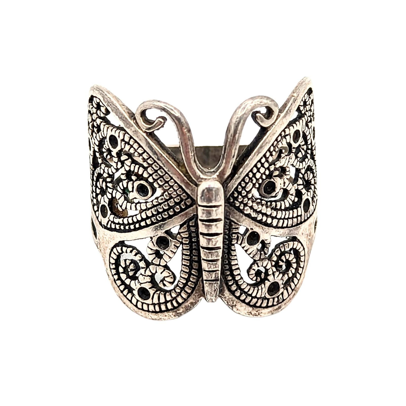 Sterling Silver Filigree Butterfly Ring (1 of 4)