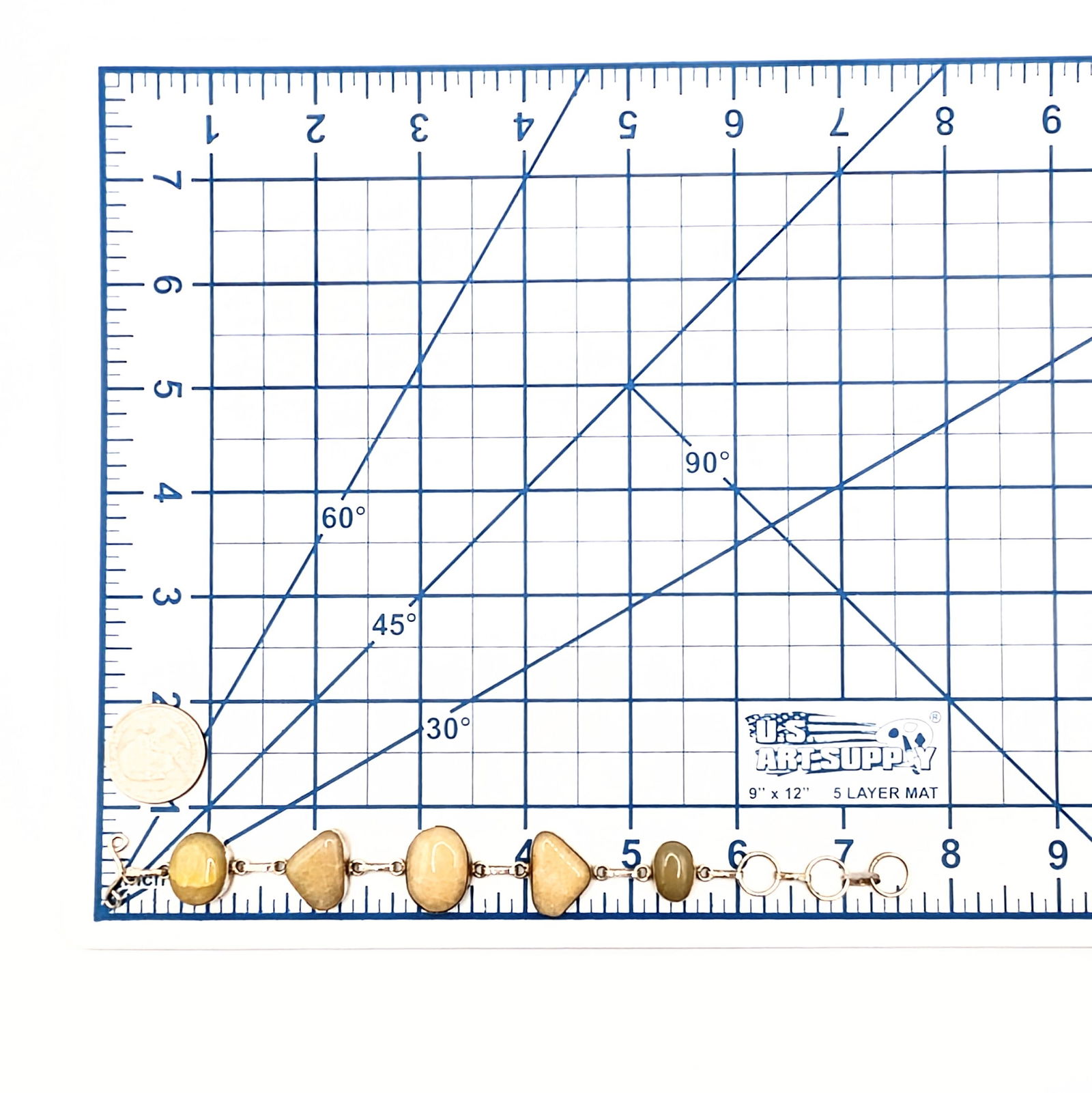 Sterling Silver Jade Link Toggle Bracelet - 4