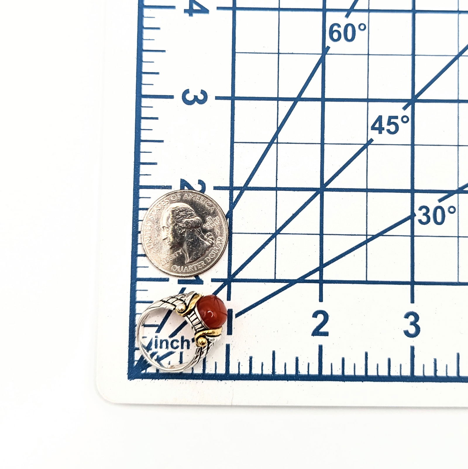 Sterling Silver Carnelian Ring - 4