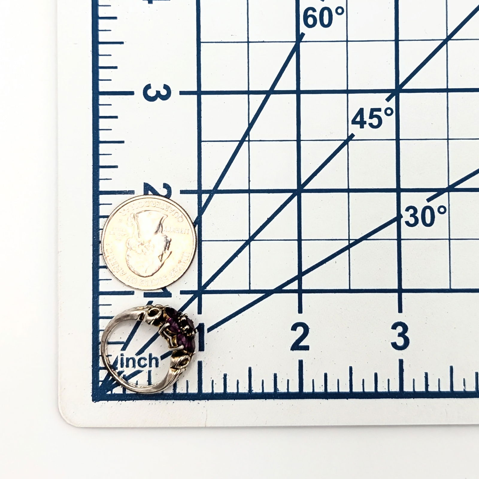 Sterling Silver Gemstone Cluster Ring - 3