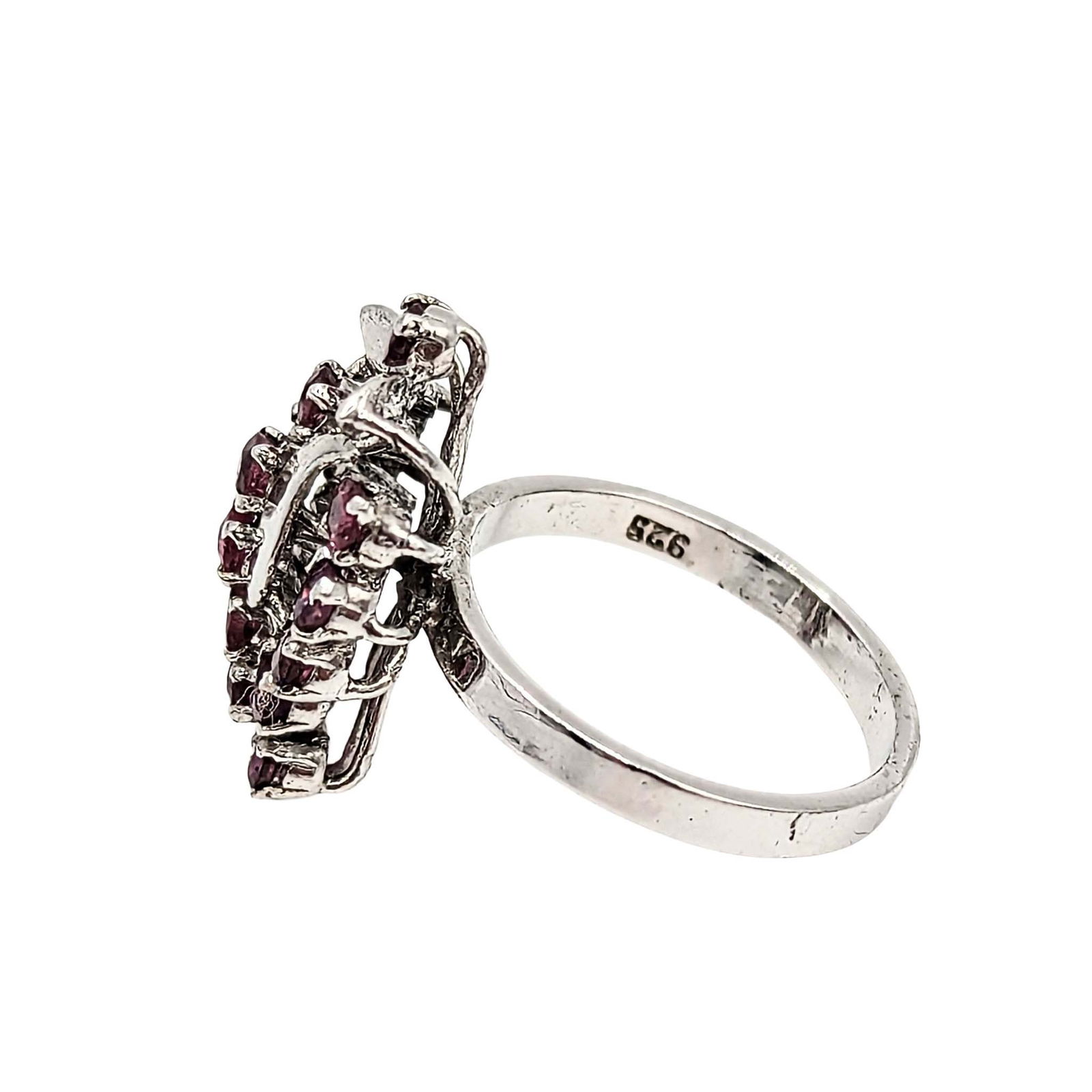 Sterling Silver Ruby Shield Ring - 2