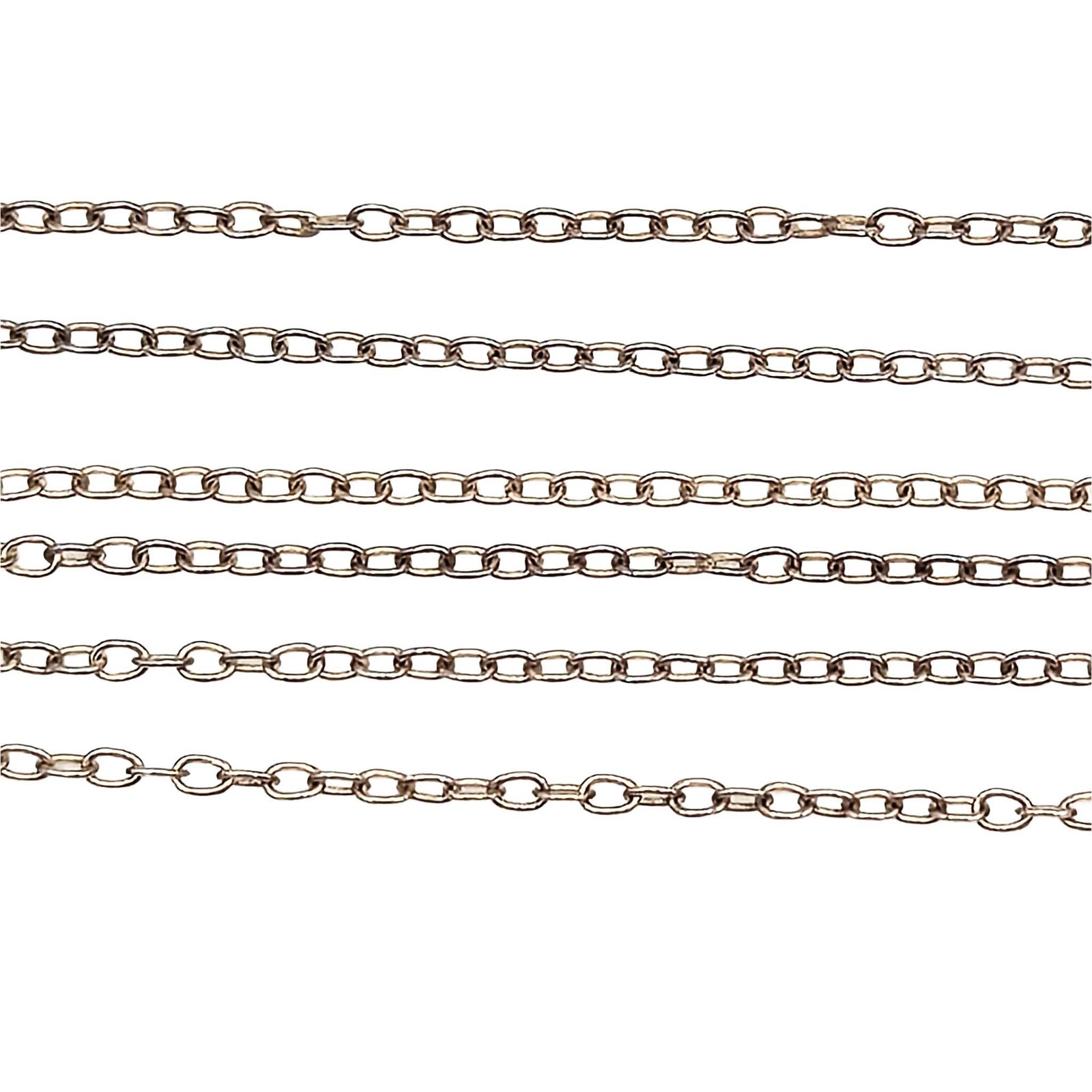 Sterling Silver Cable Chain Necklace: Sterling Silver 1mm Cable Chain Necklace 16in Length 1g