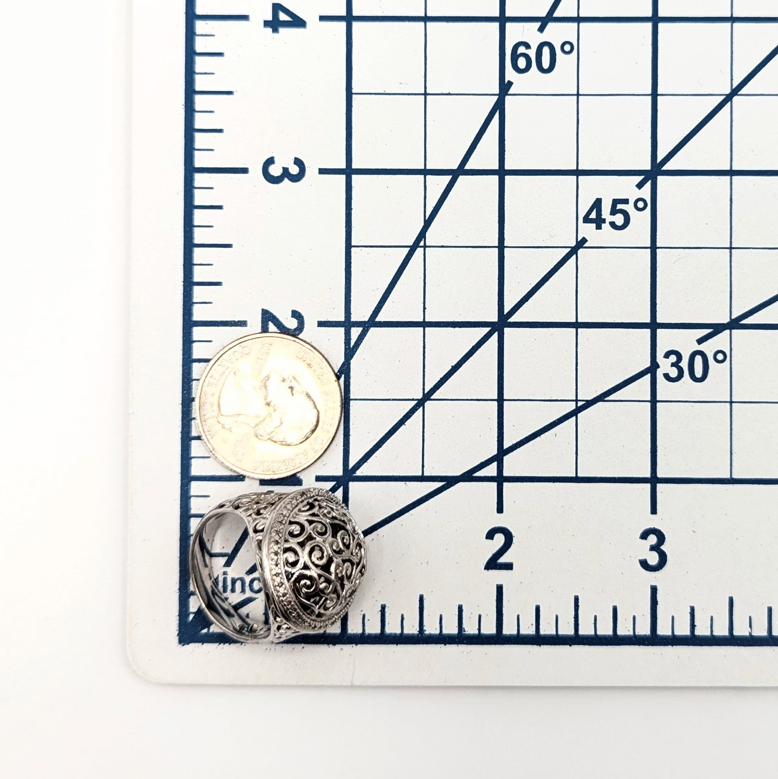 Ross Simons Sterling Silver Scroll Work Ring - 3