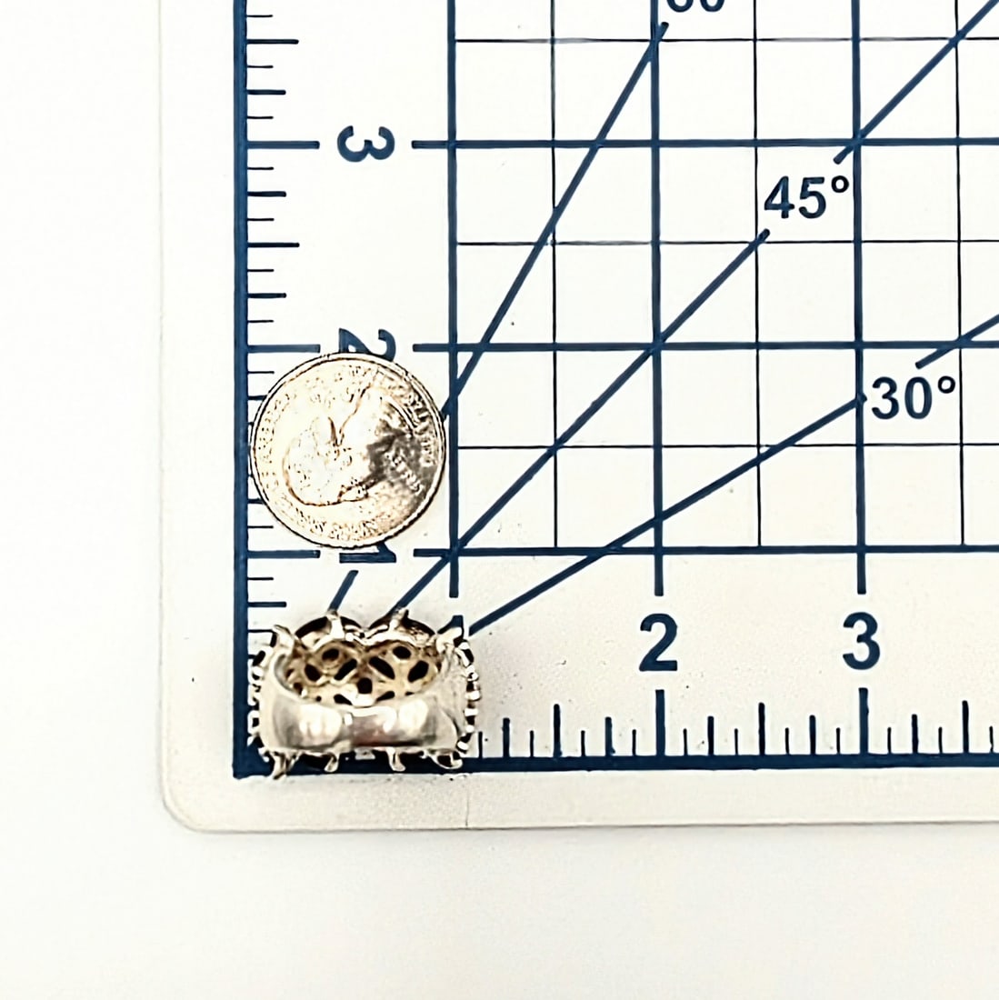 Sterling Silver Garnet Cluster Ring - 3