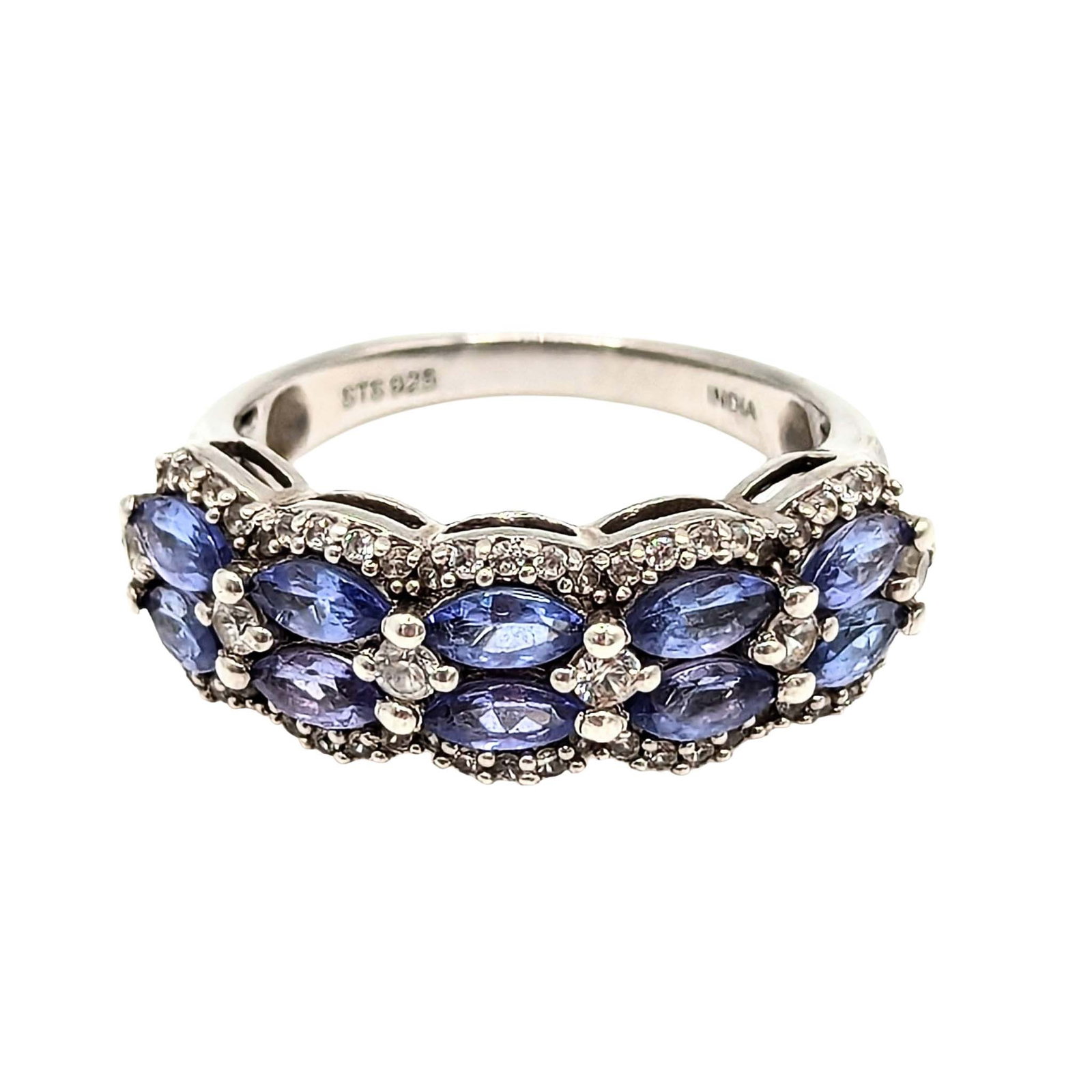 Sterling Silver Tanzanite White Topaz Ring (1 of 3)