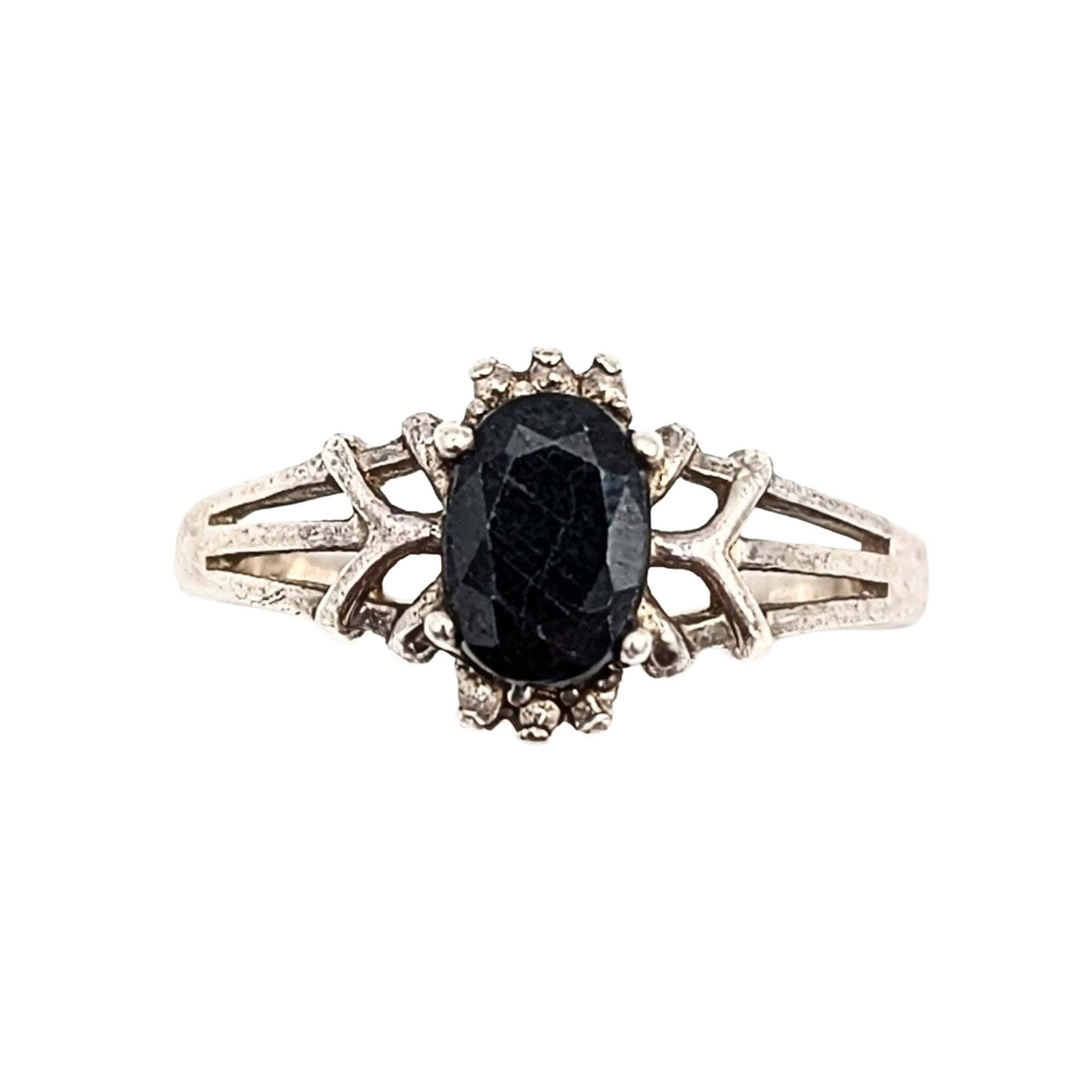 Sterling Silver Sapphire Oval Ring (1 of 3)