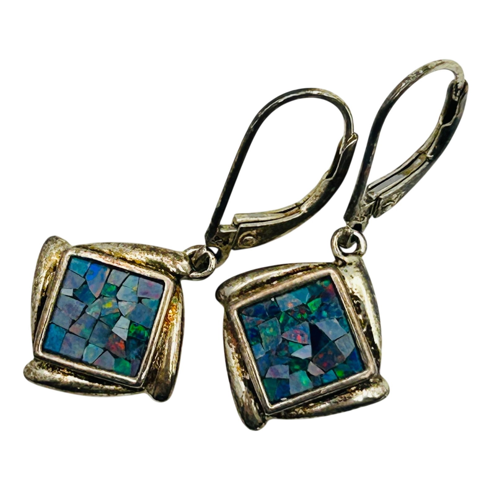 Ross Simons Sterling Opal Jacket Earrings: Ross Simons Sterling opal jacket earrings. 6.90g