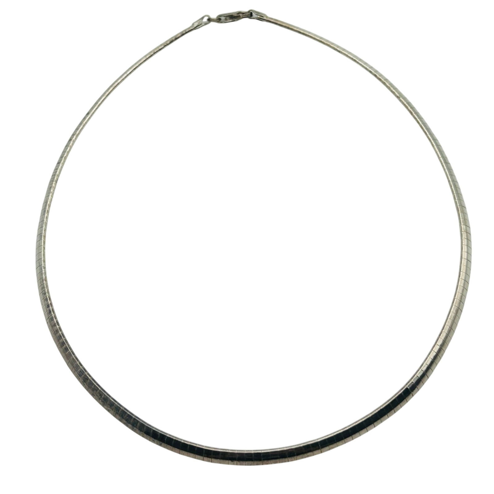 Italy Sterling Flat Snake Chain Necklace: Italy sterling flat snake chain necklace. 19.20g