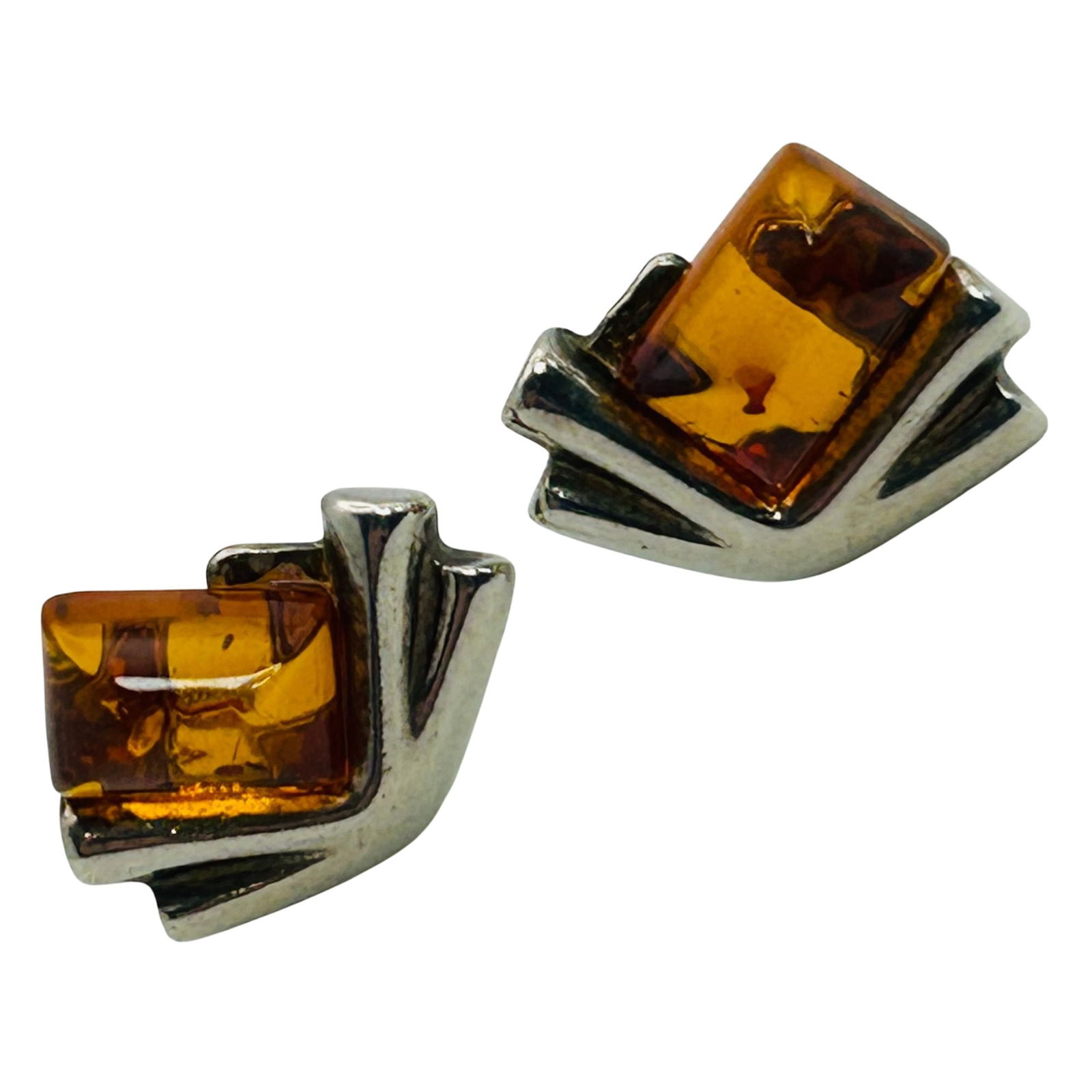 GP Sterling Amber Stud Earrings (1 of 5)