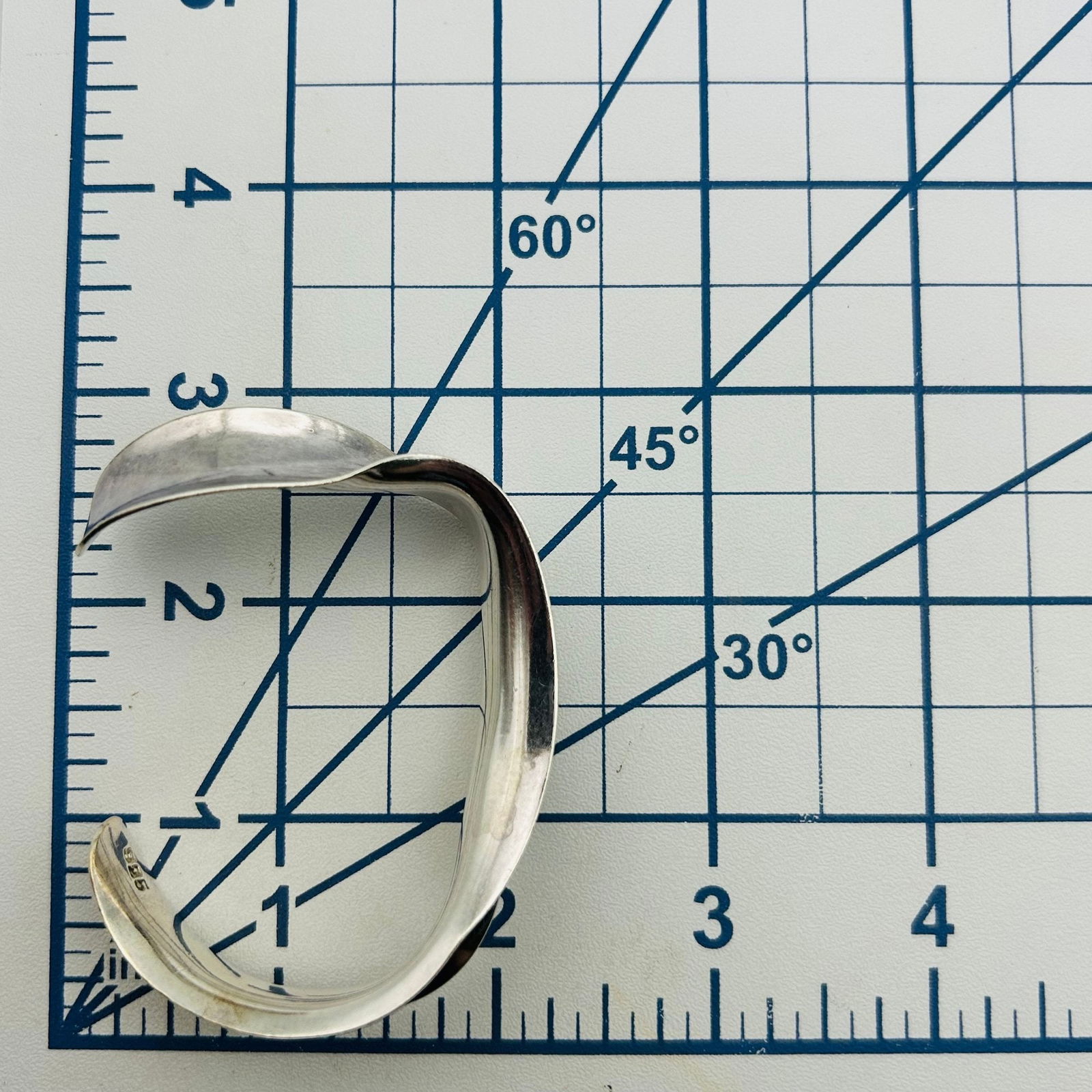 Sterling Wave Cuff Bracelet - 2