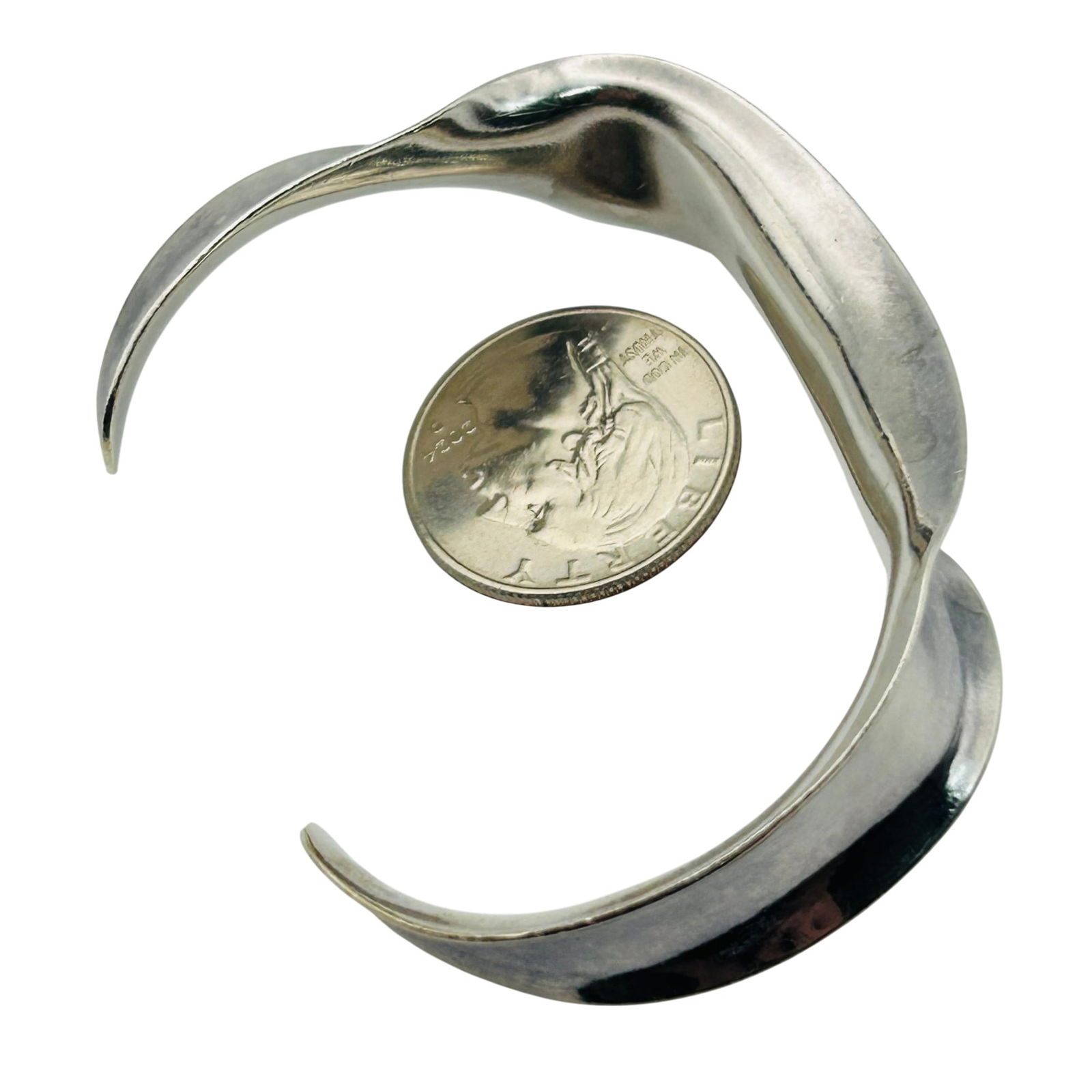 Sterling Wave Cuff Bracelet - 3