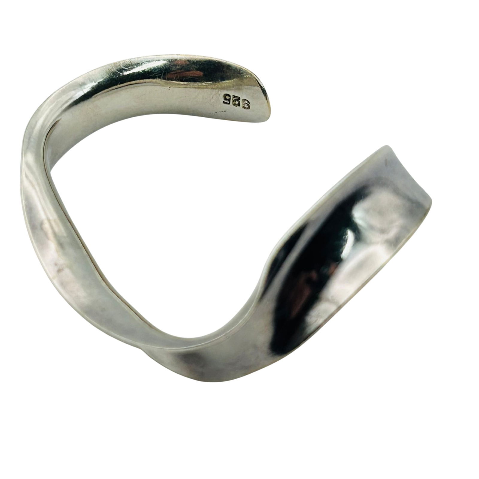 Sterling Wave Cuff Bracelet - 4