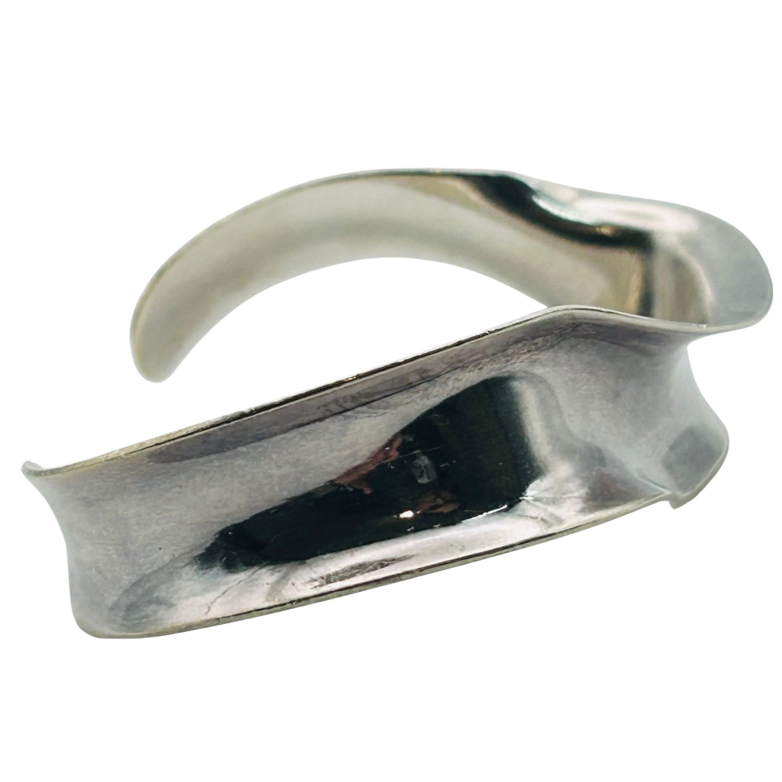Sterling Wave Cuff Bracelet - 6