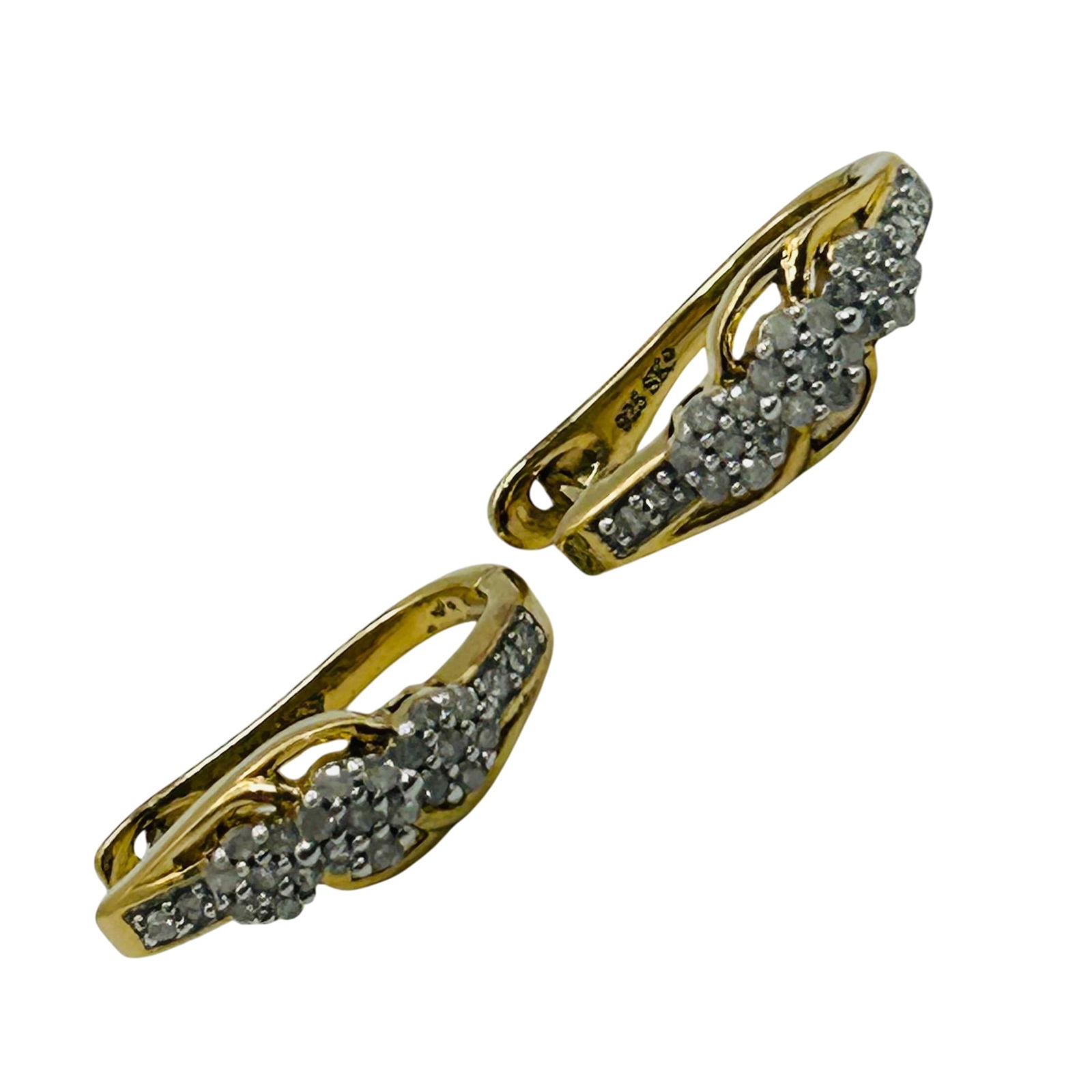 SK9 Sterling Diamond Jacket Earrings (1 of 6)