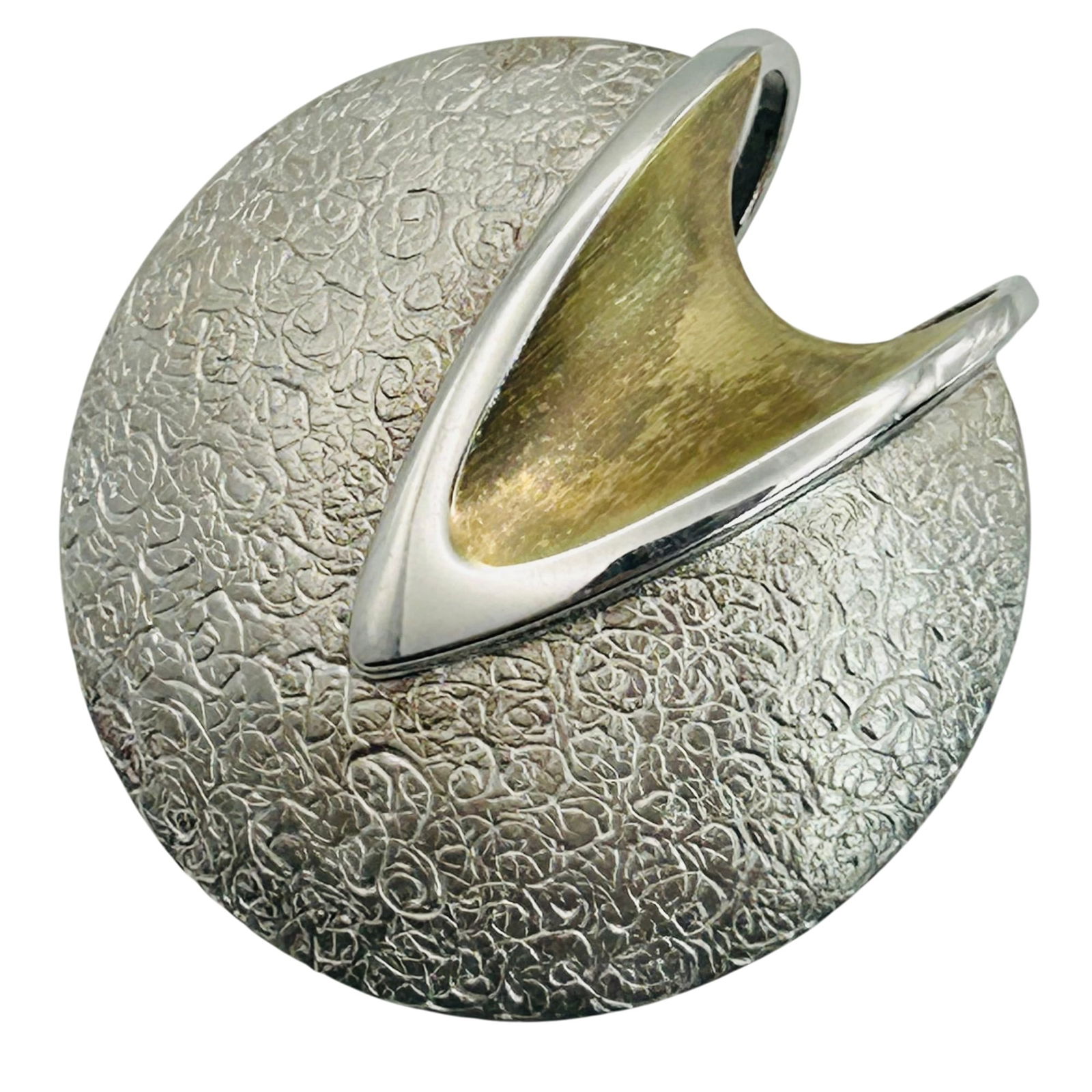 Breuning German Sterling Modernist Pendant: Breuning German Sterling modernist pendant. 12.20g