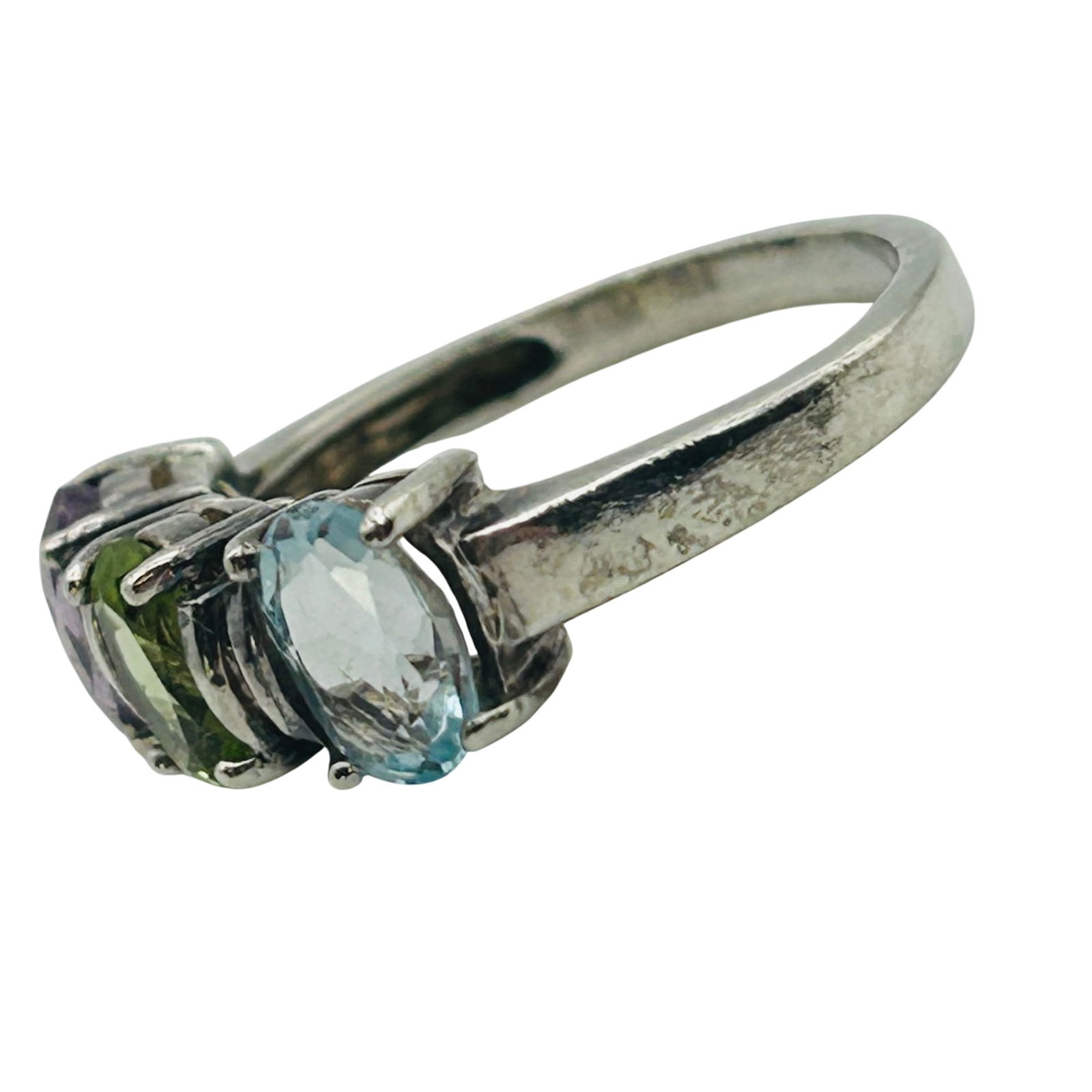 Sterling Multi Gemstone Ring. Size 7 - 6
